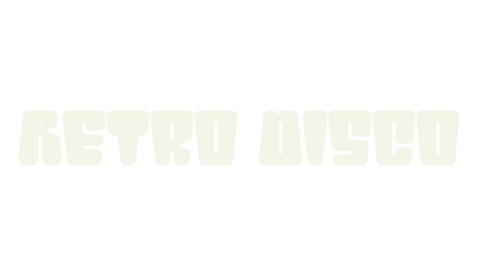 Retro Disco, retro font preview
