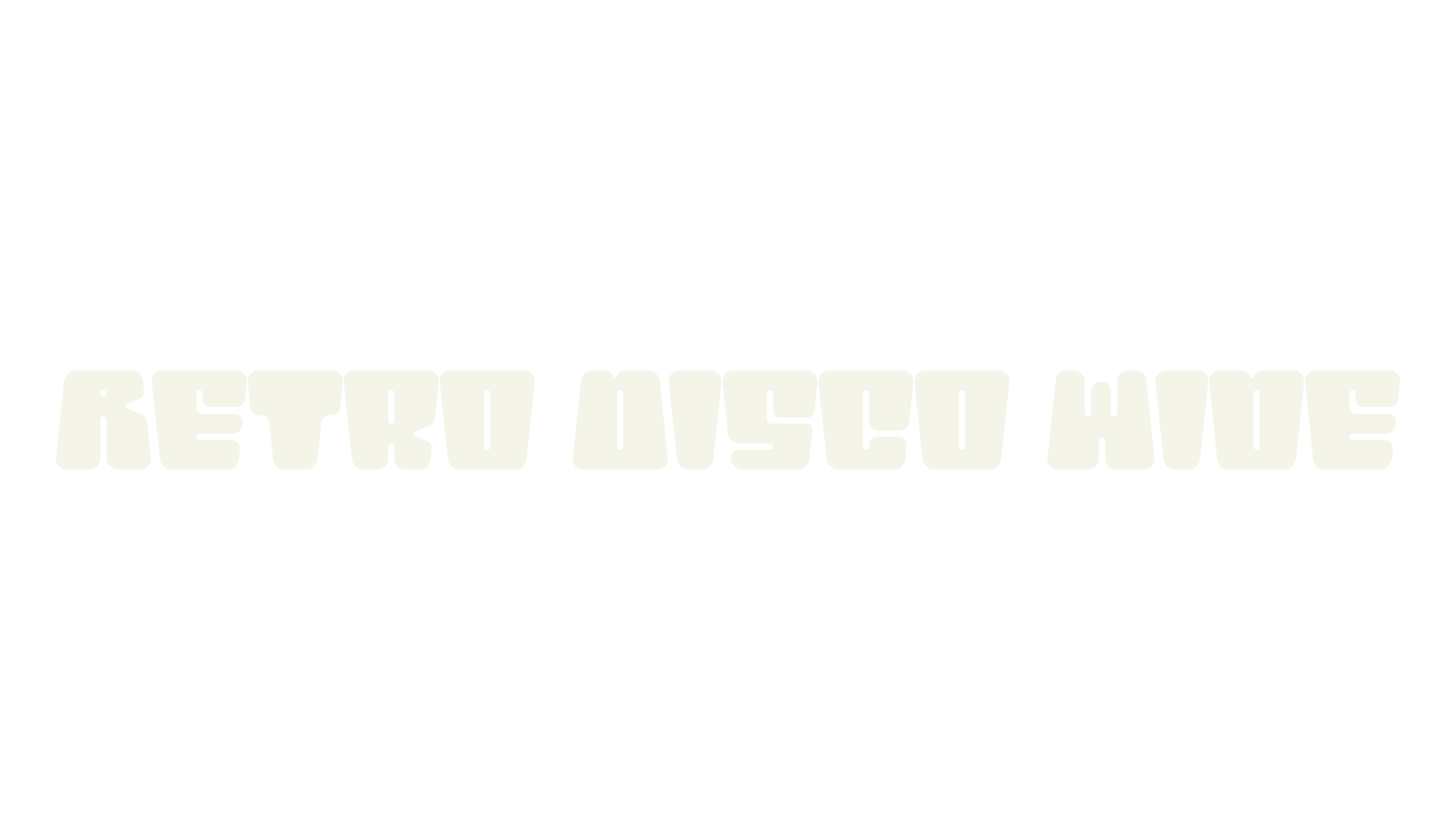 Retro Disco Wide, 1990s font preview