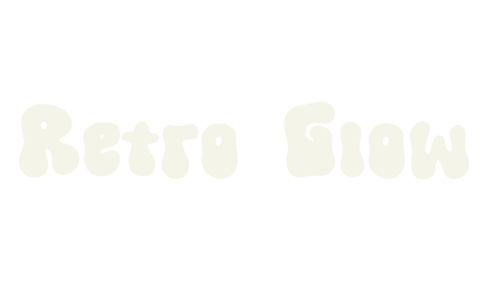 Retro Glow, retro font preview