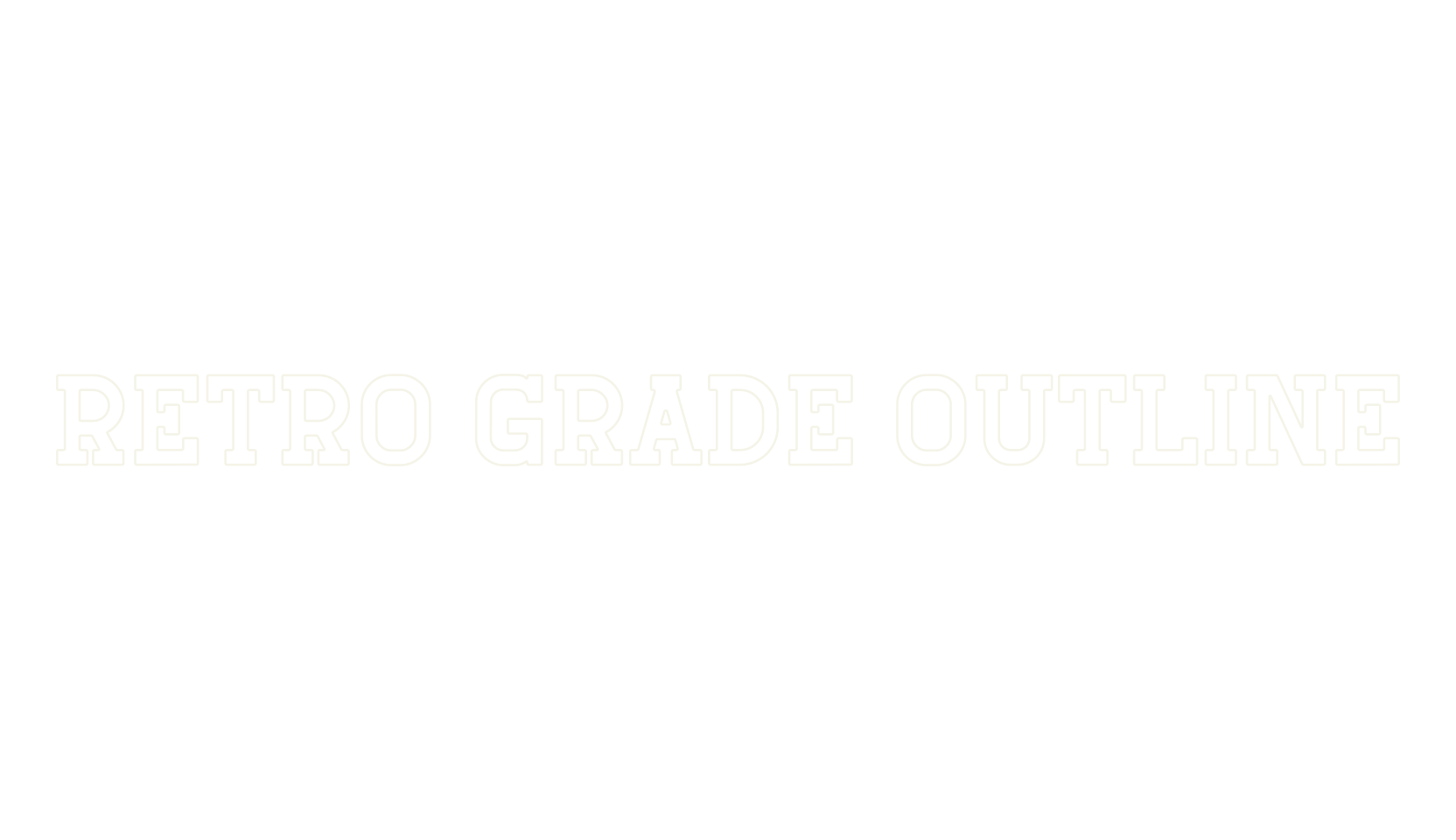 Retro Grade Outline, outline font preview
