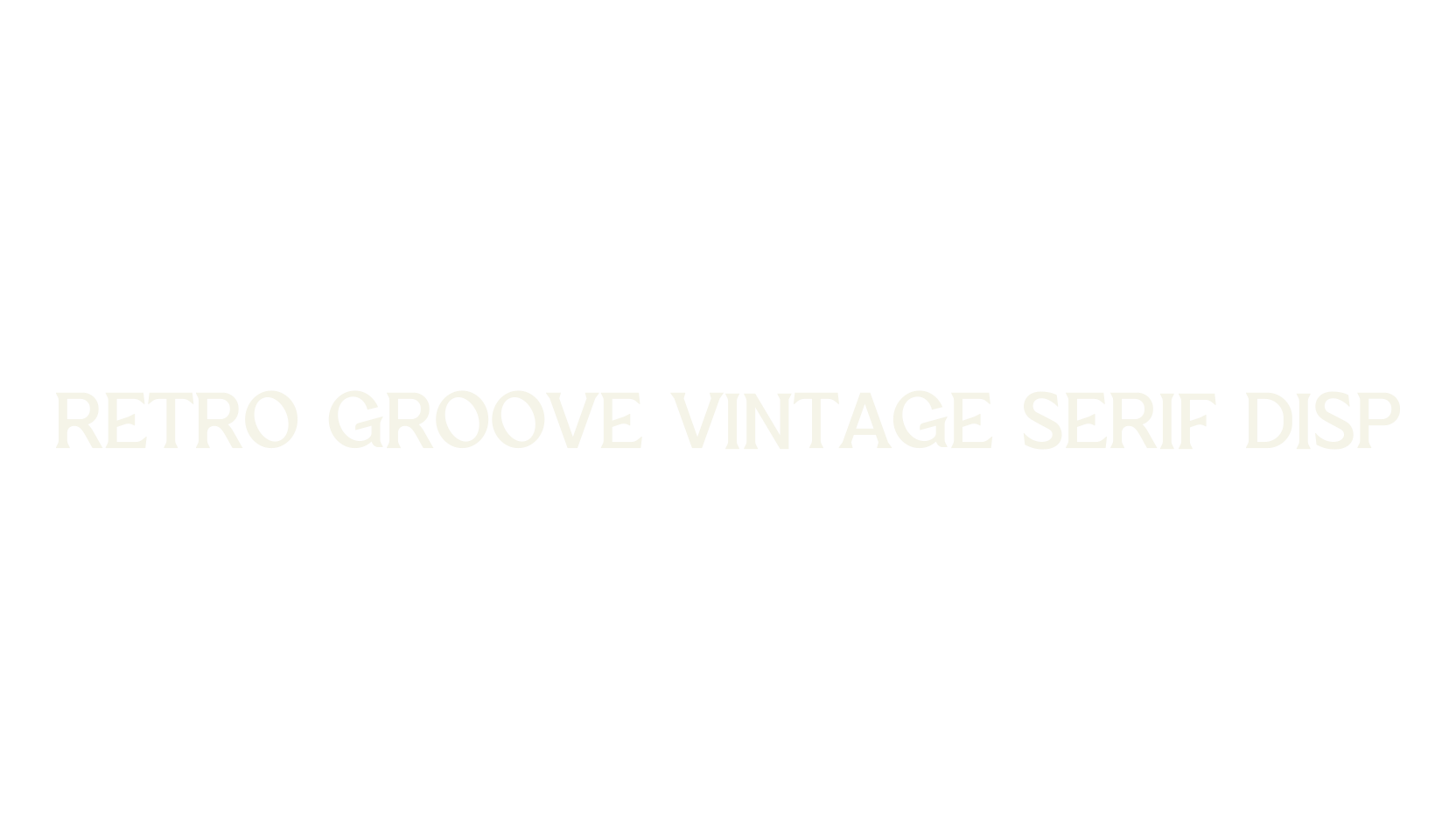 Retro Groove Vintage Serif Disp, fashion sign font preview