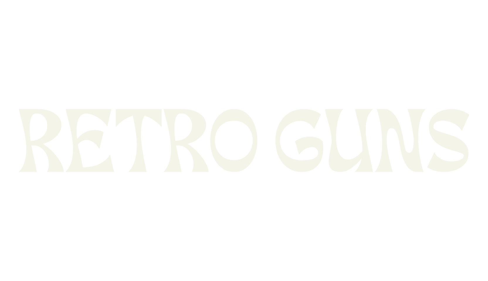 RETRO GUNS, number font preview