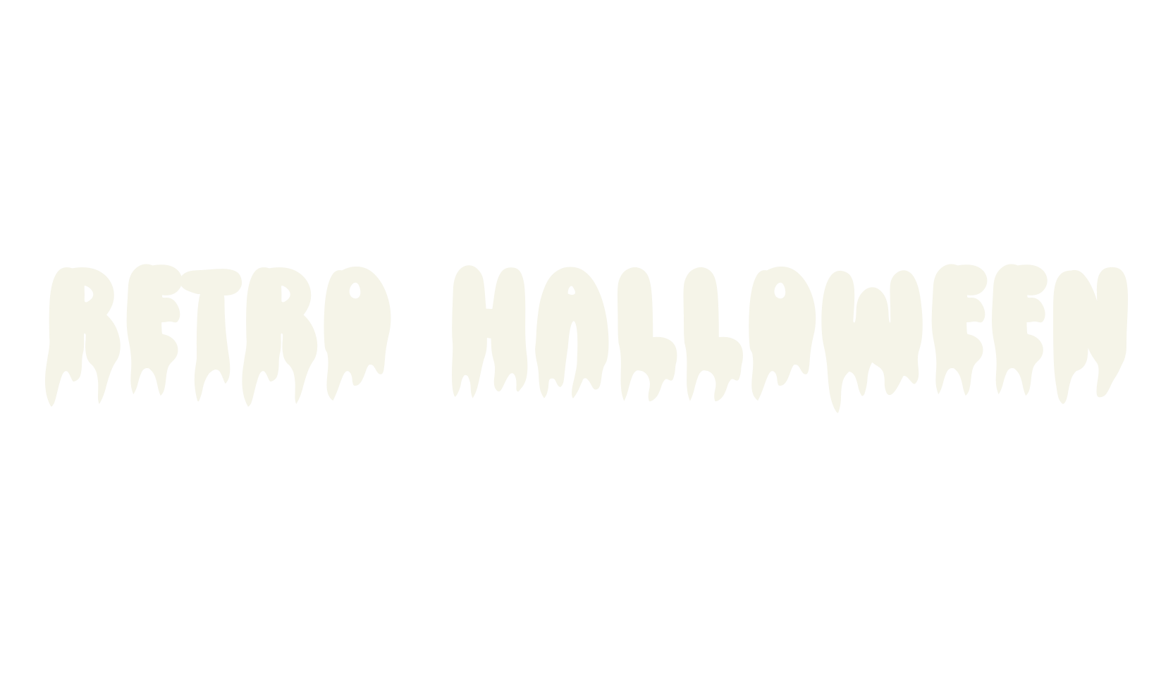 Retro Halloween, retro font preview