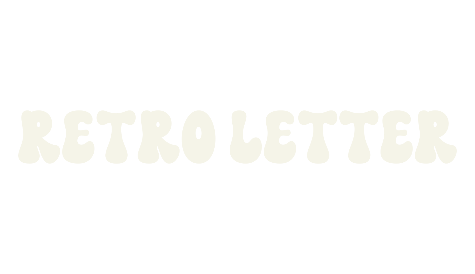 Retro Letter, bubble letters font preview