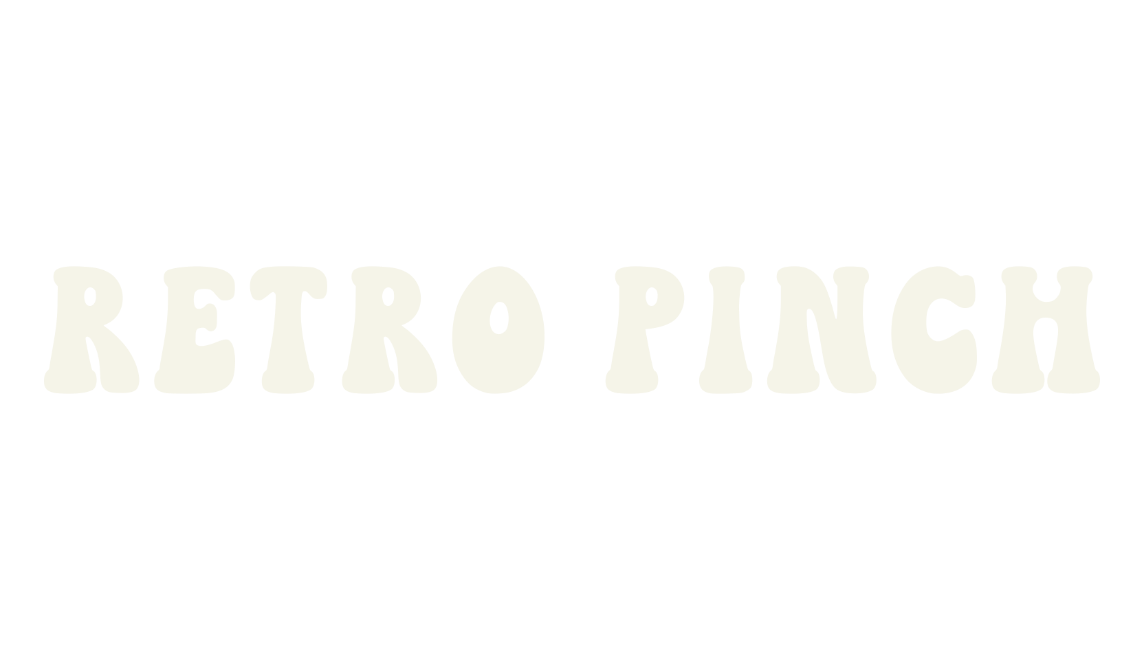 Retro Pinch, bubble letters font preview