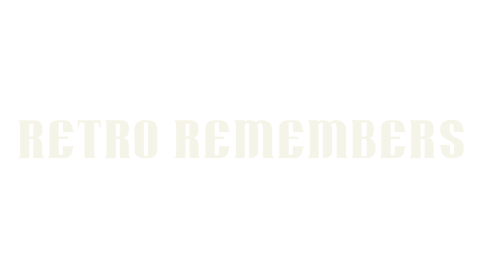 Retro Remembers, retro font preview