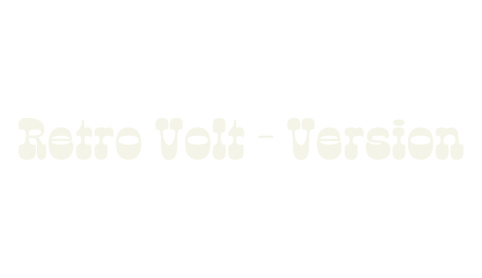 Retro Volt - Version, display market font preview