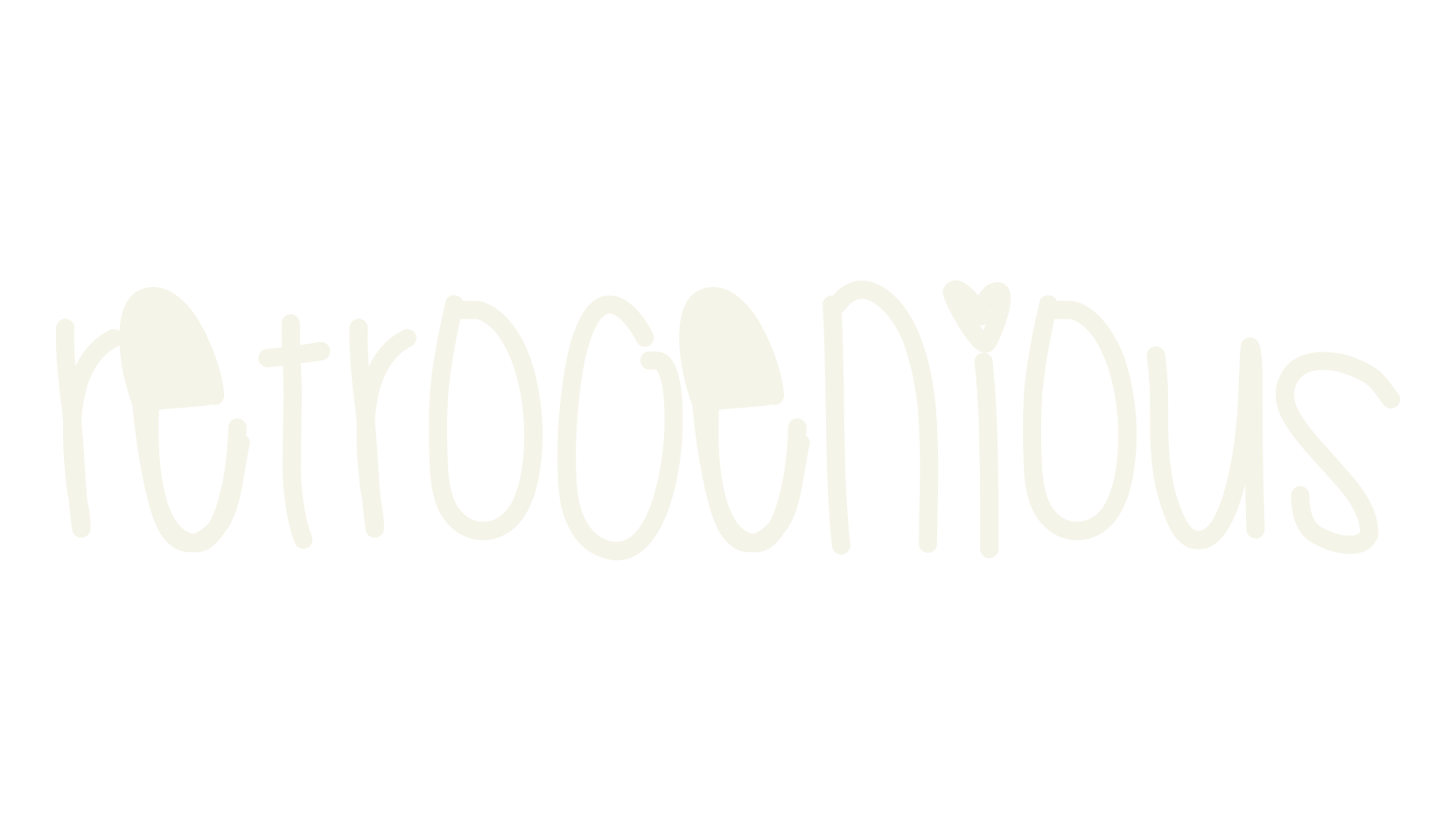 Retrogenious, handwritten font preview