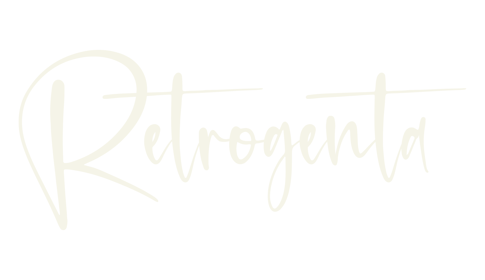 Retrogenta, script font preview
