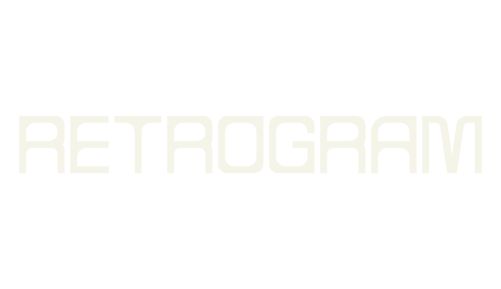 RETROGRAM, retro font preview