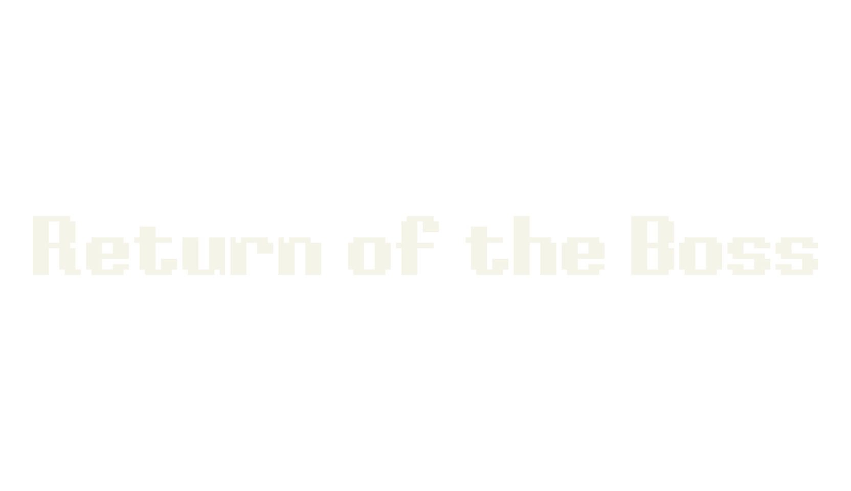 Return of the Boss, display market font preview