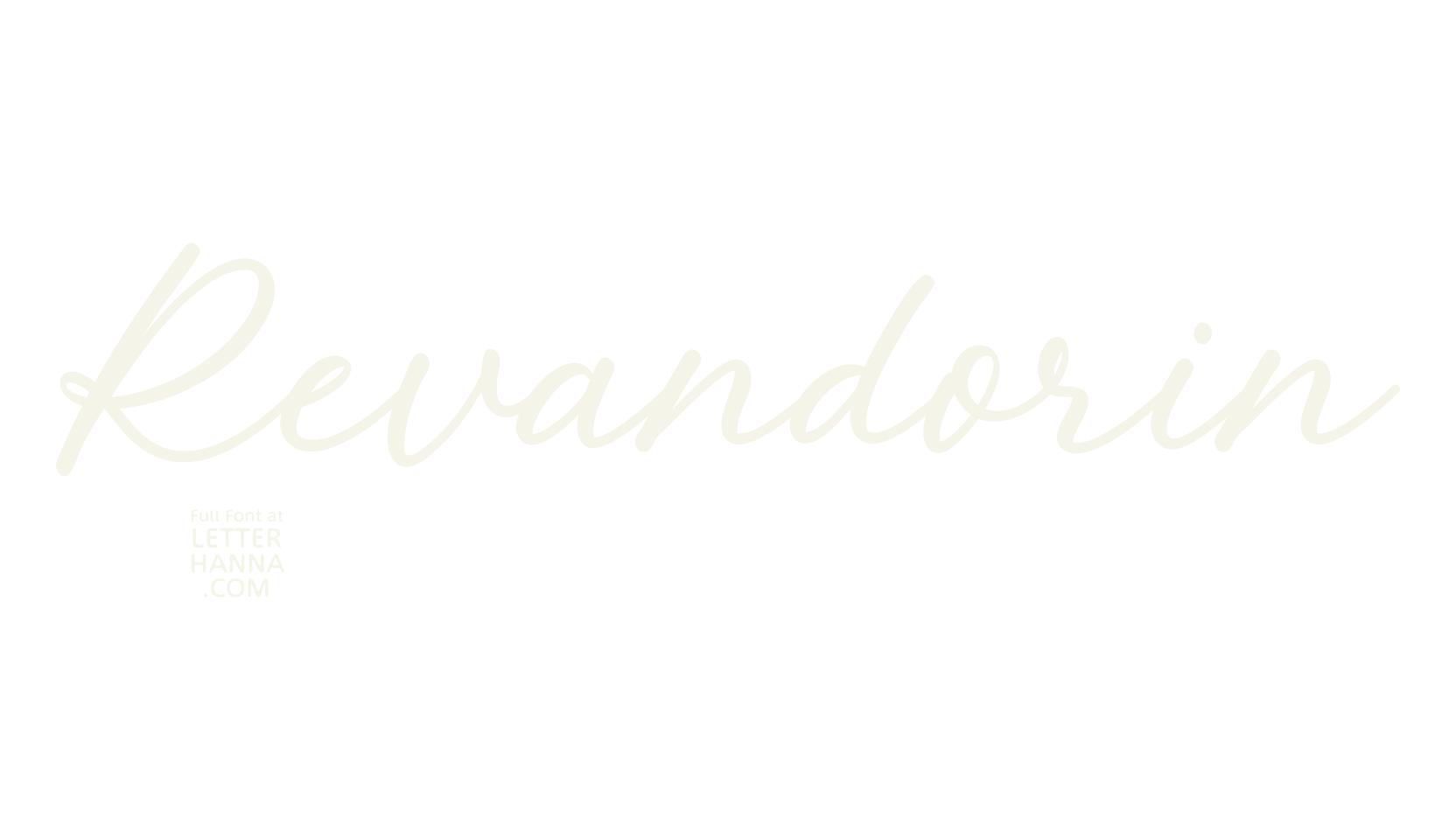 Revandorin, calligraphy font preview