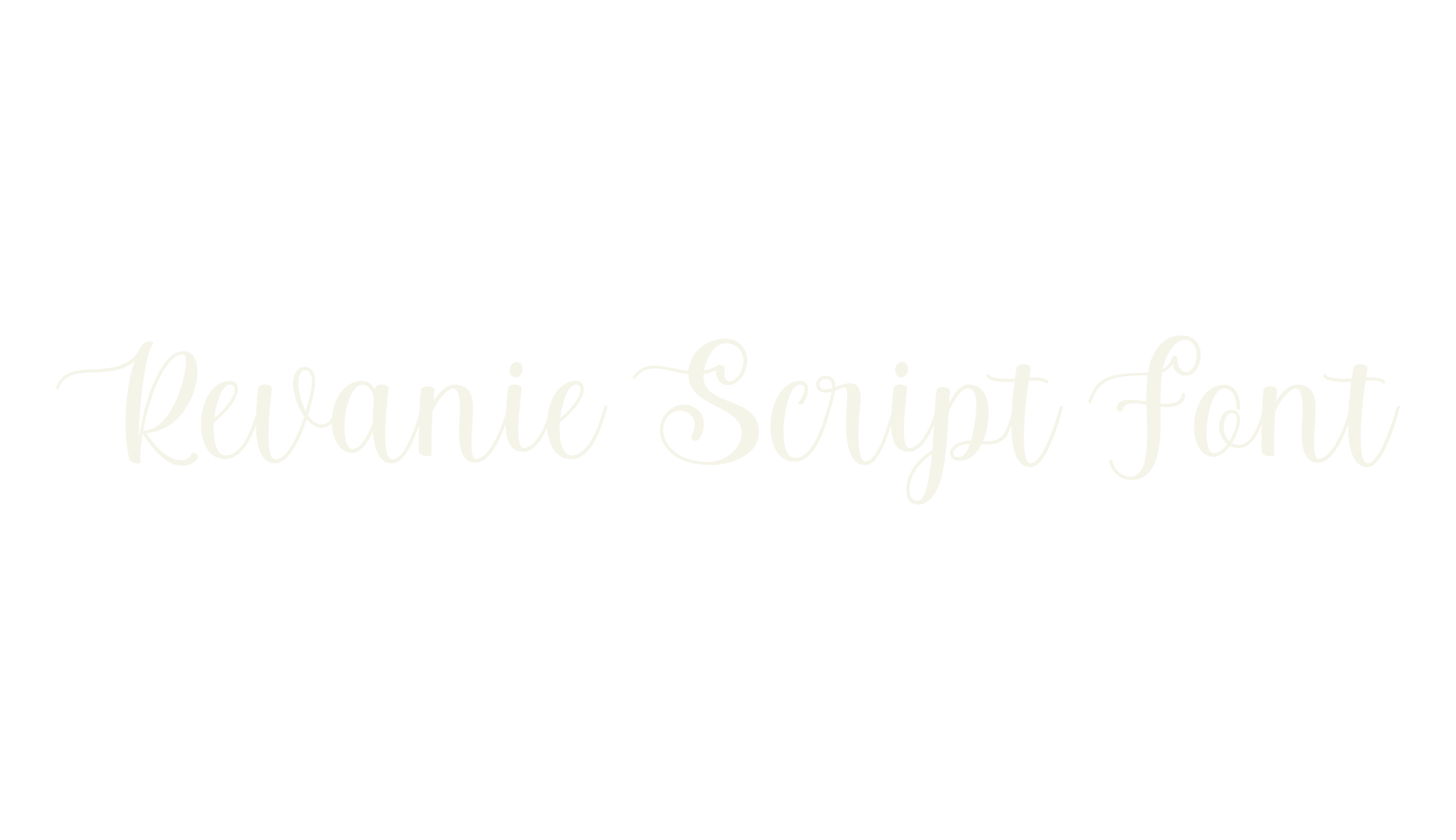 Revanie Script Font, calligraphy font preview