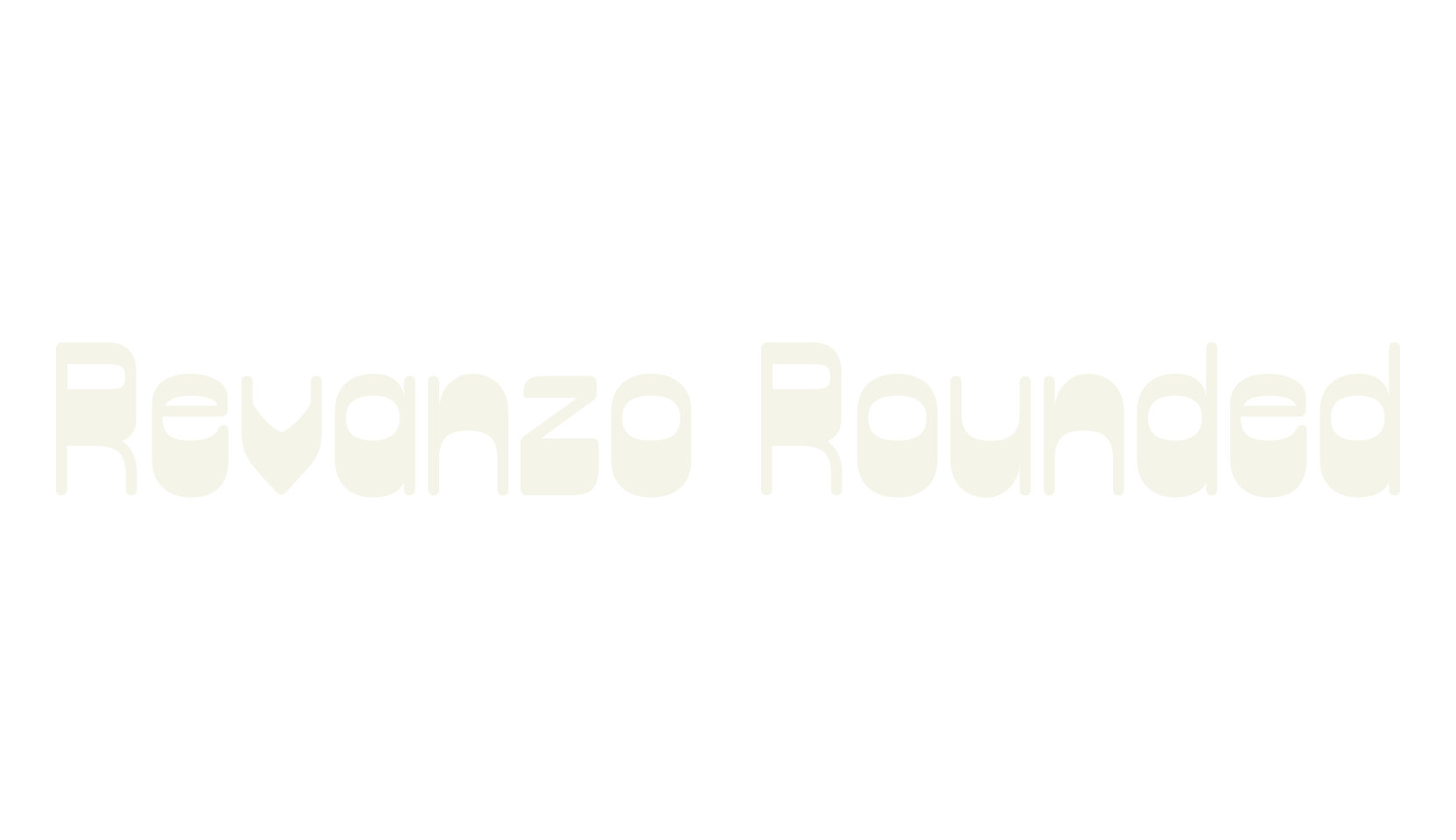 Revanzo Rounded, logo font preview