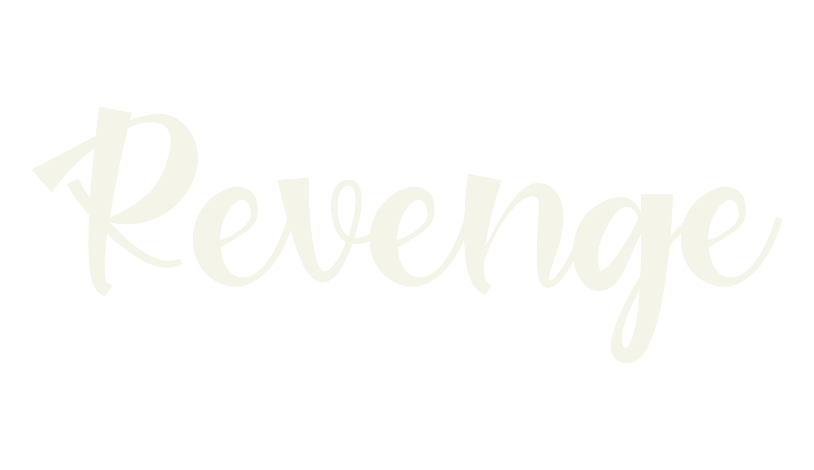 Revenge, cursive font preview