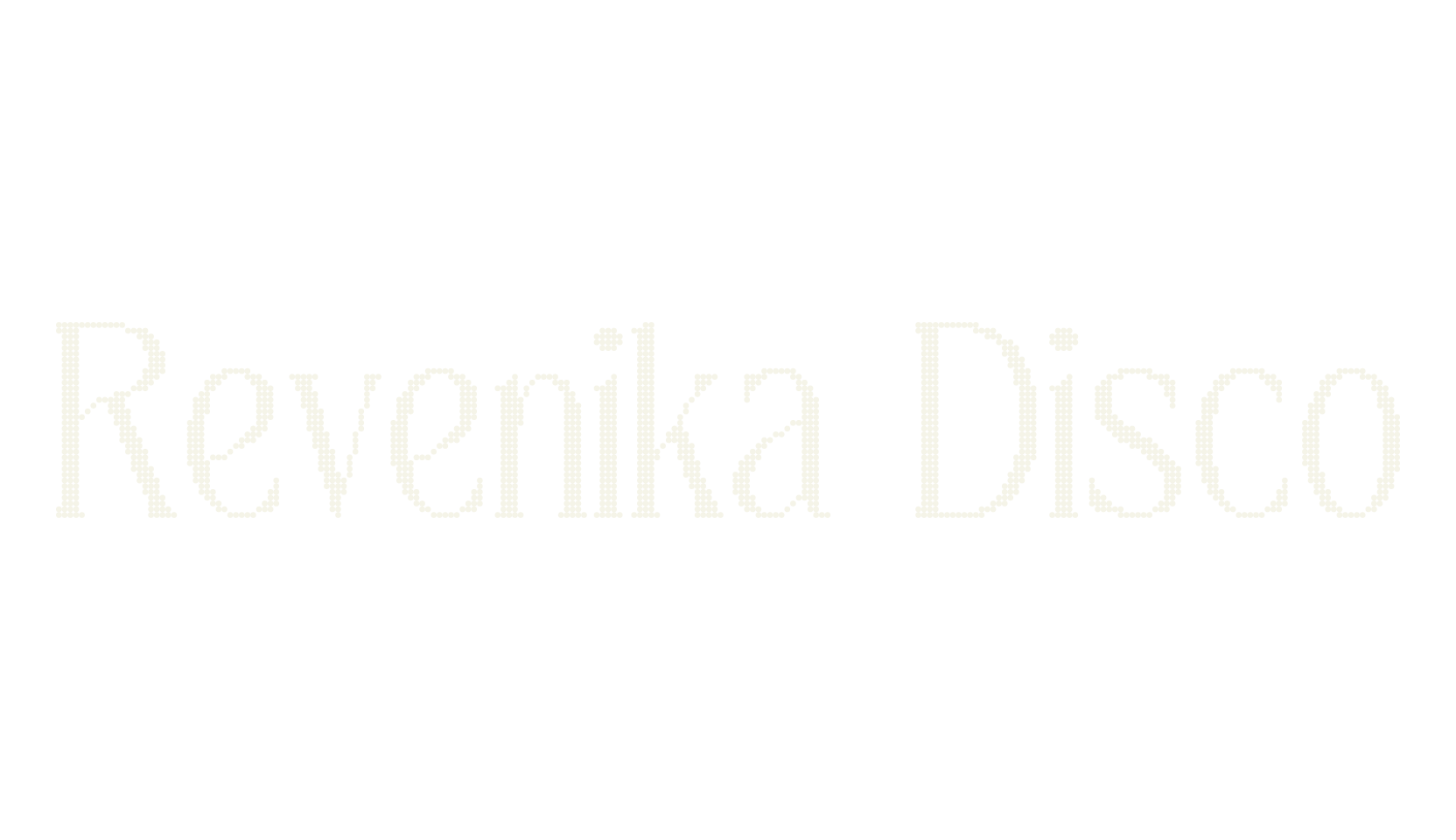 Revenika Disco, logo font preview