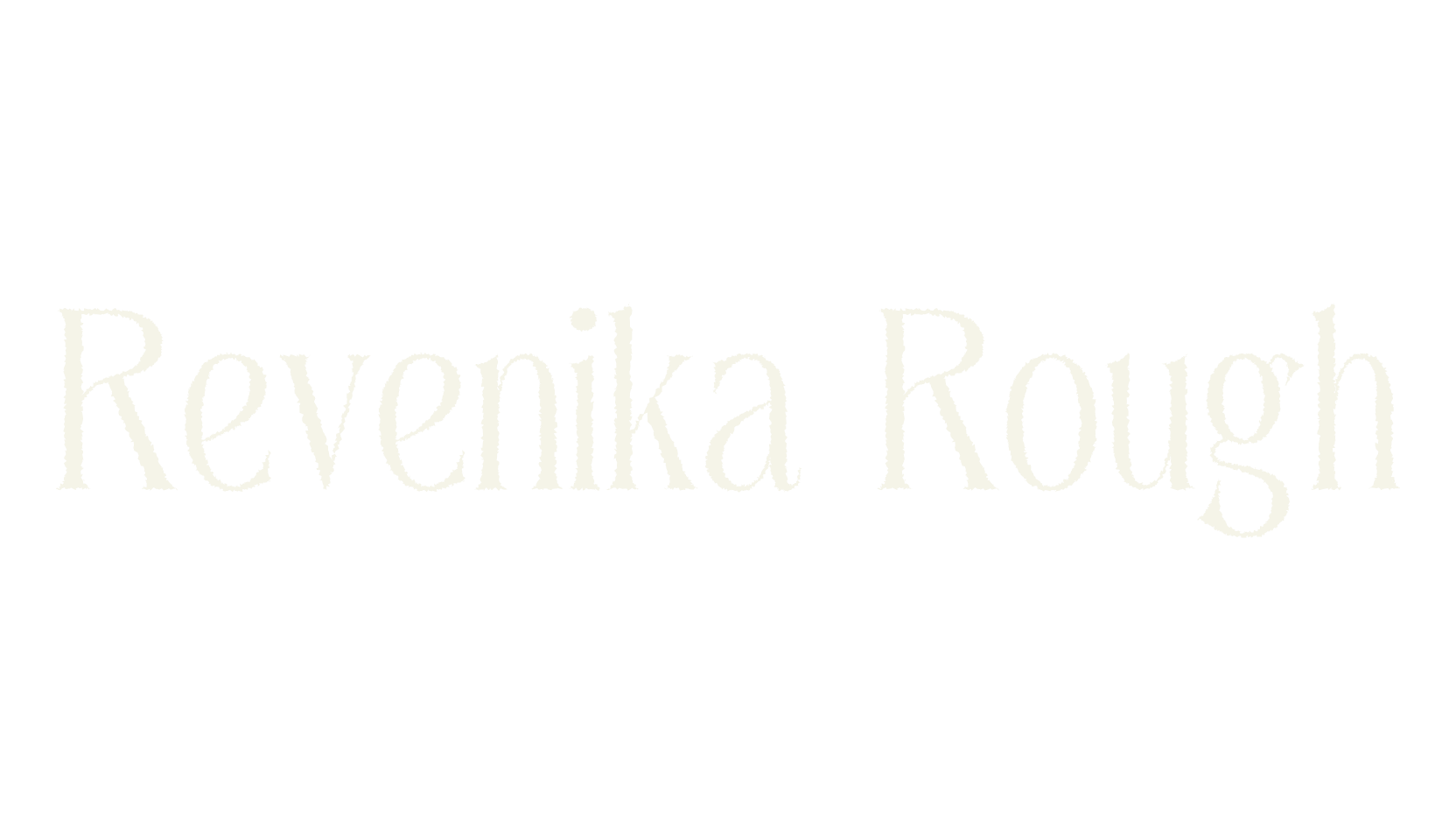 Revenika Rough, elegant font preview