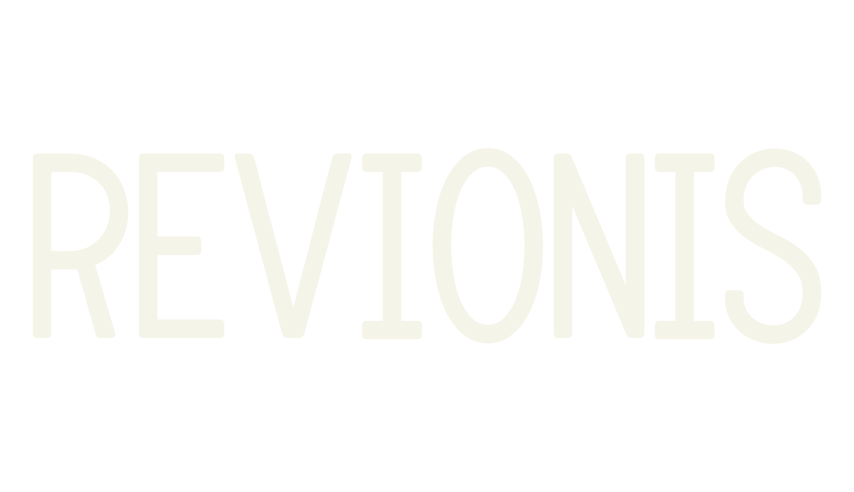 REVIONIS, brand font preview