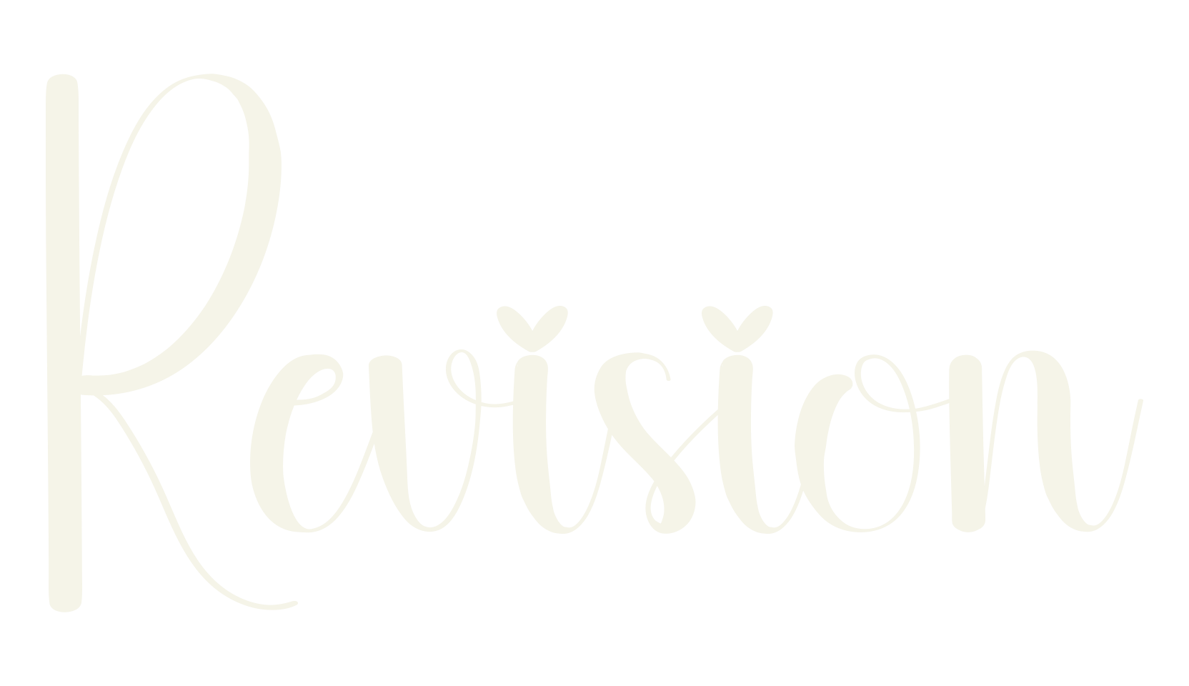 Revision, calligraphy font preview