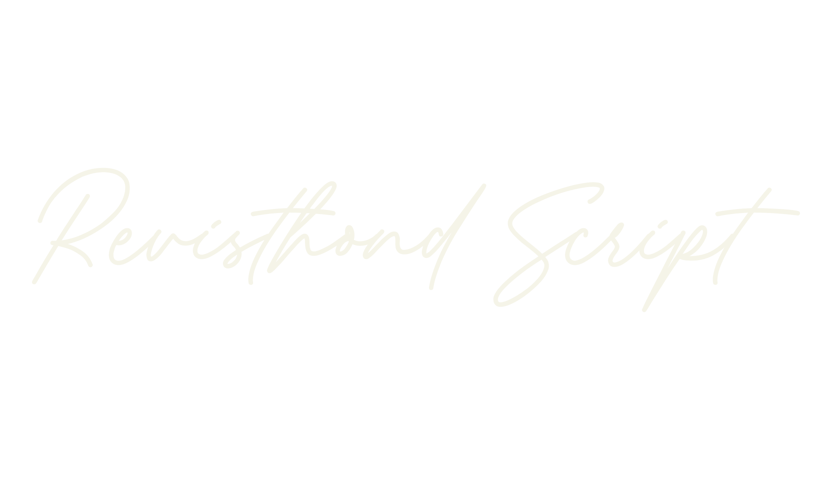 Revisthond Script, script font preview