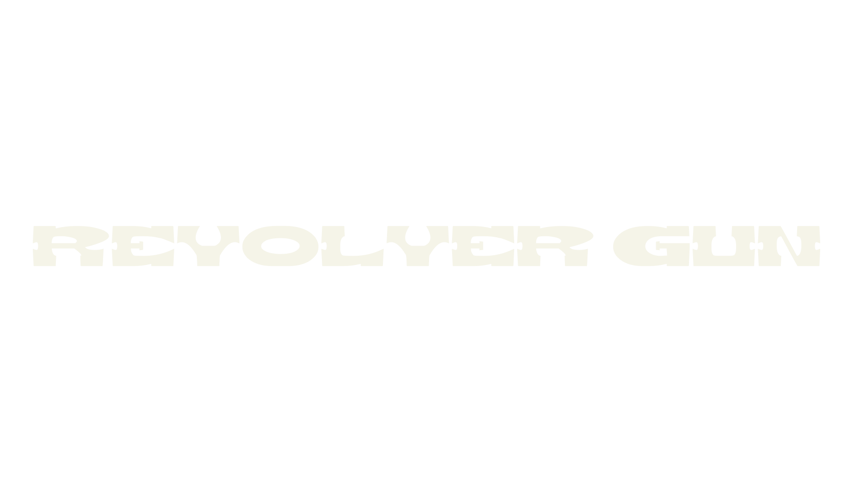 REVOLVER GUN, display market font preview