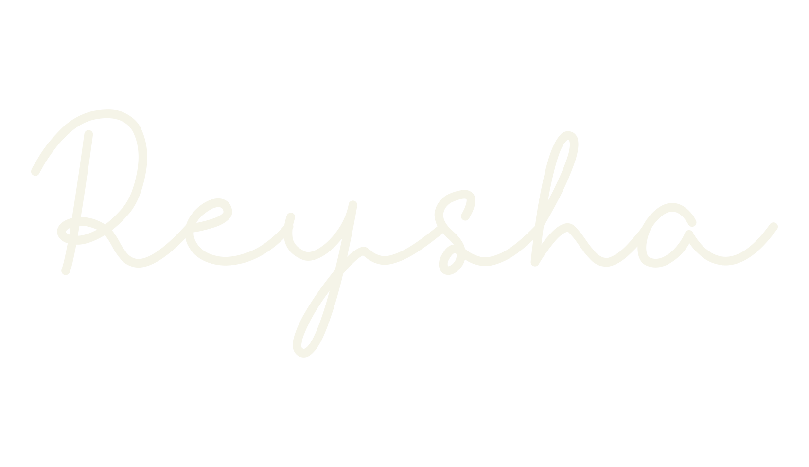 Reysha, cursive font preview