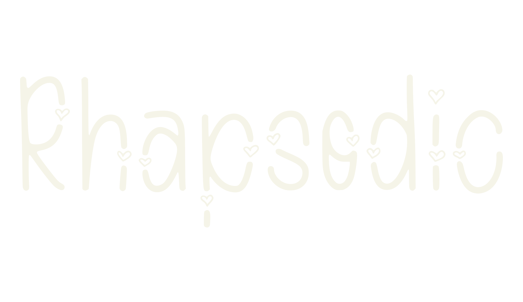 Rhapsodic, heart font preview