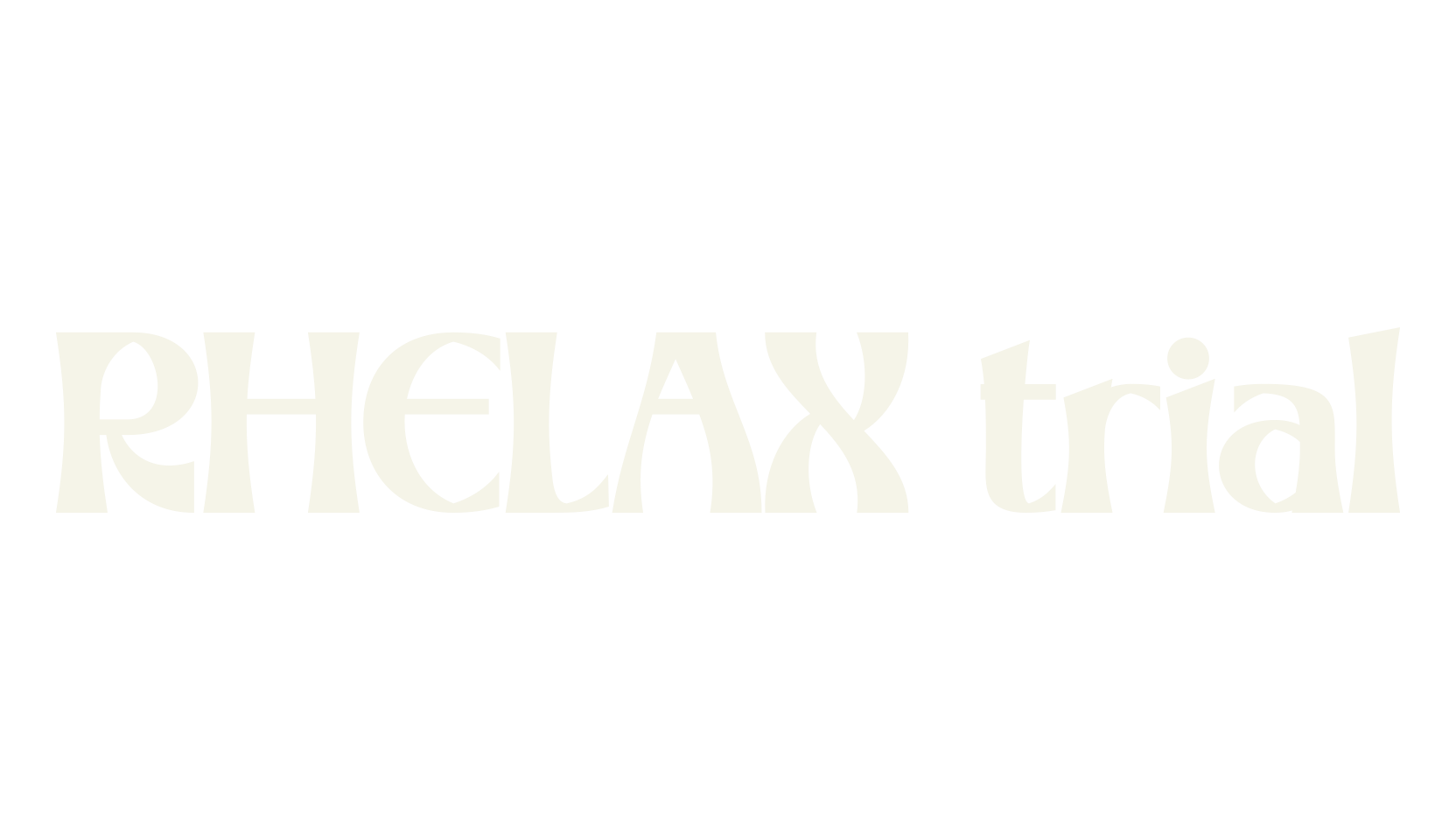 RHELAX trial, groovy font preview