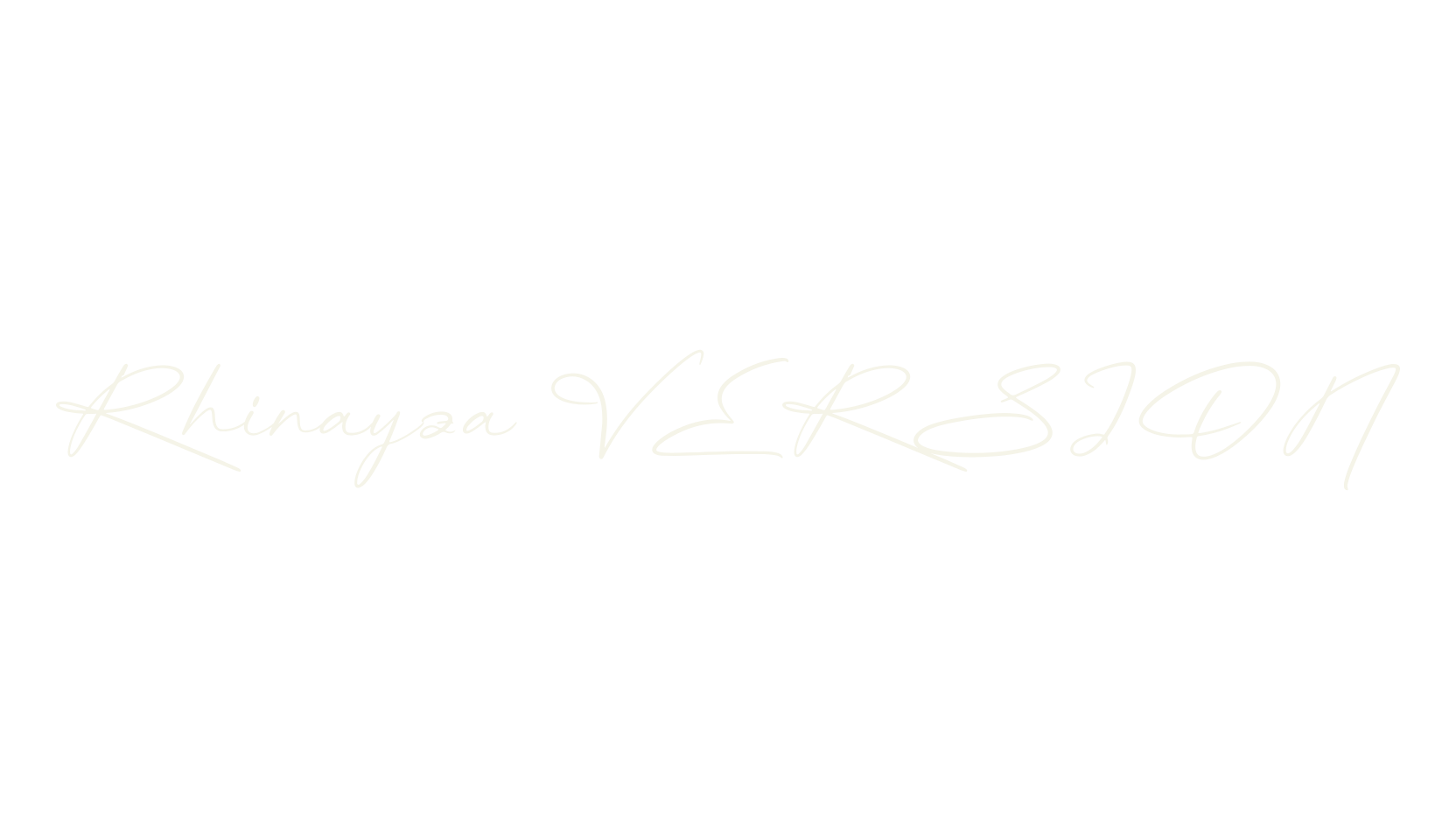 Rhinayza VERSION, script font preview