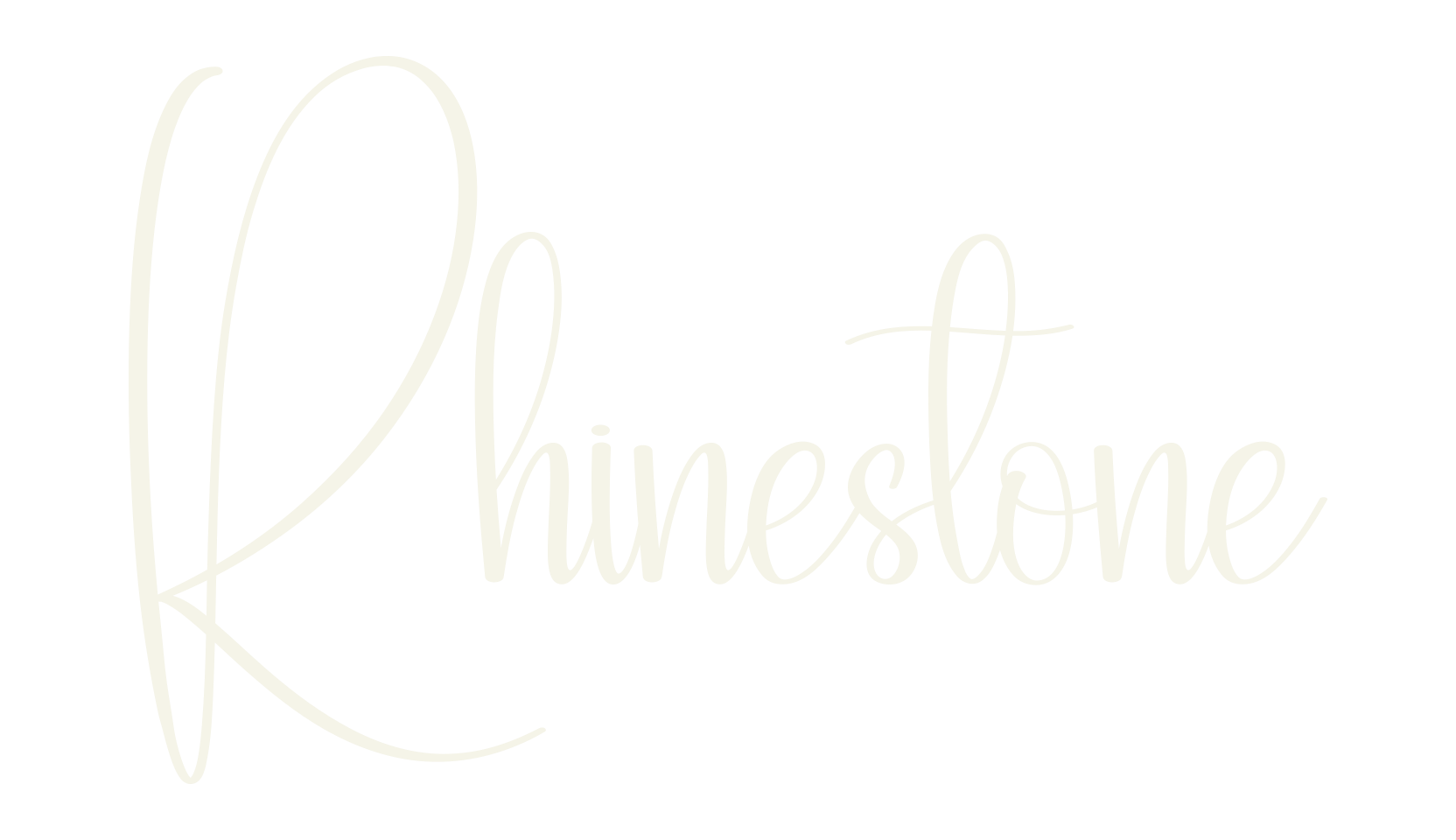 Rhinestone, fashion script font preview