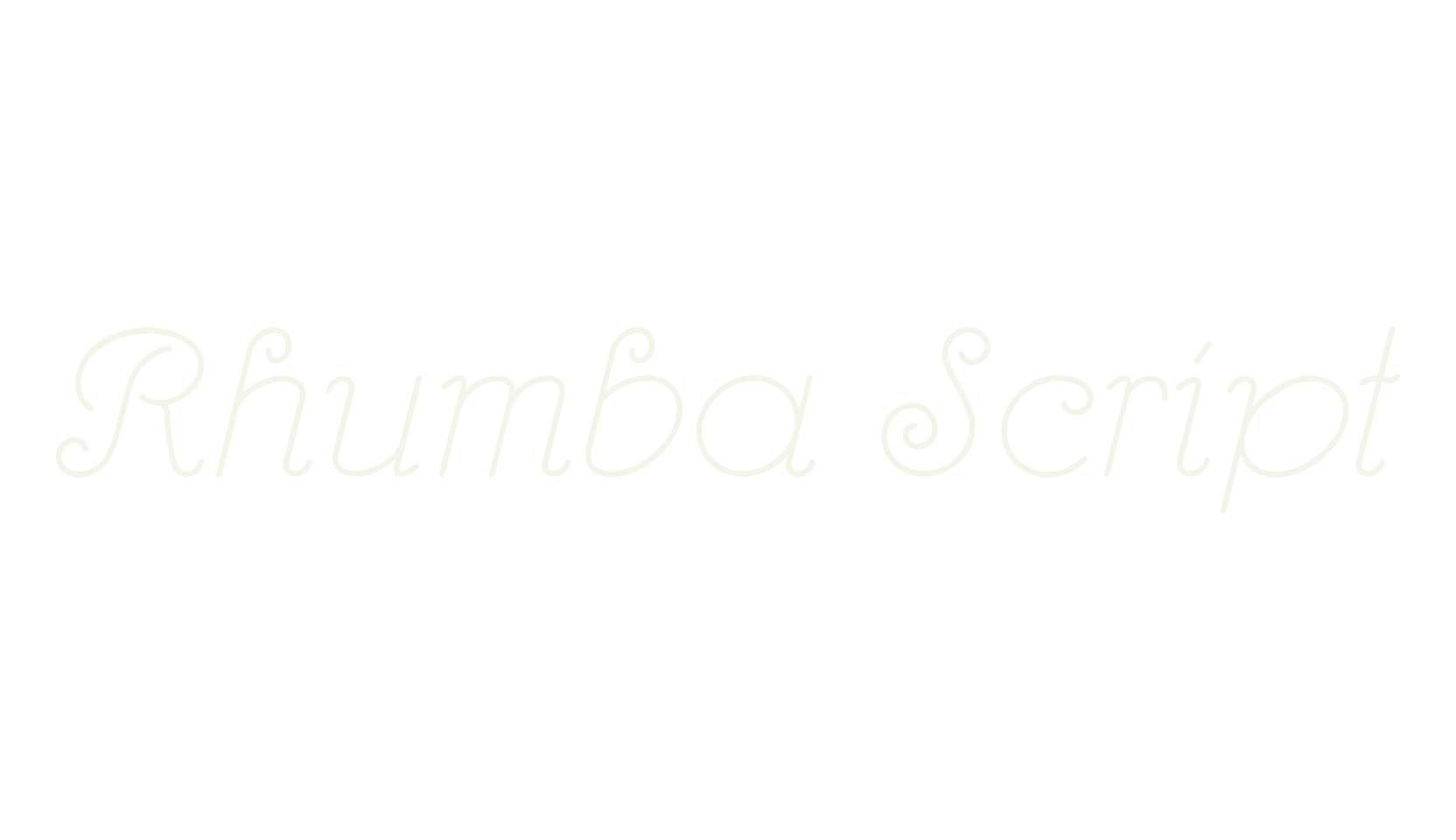 Rhumba Script, display market font preview