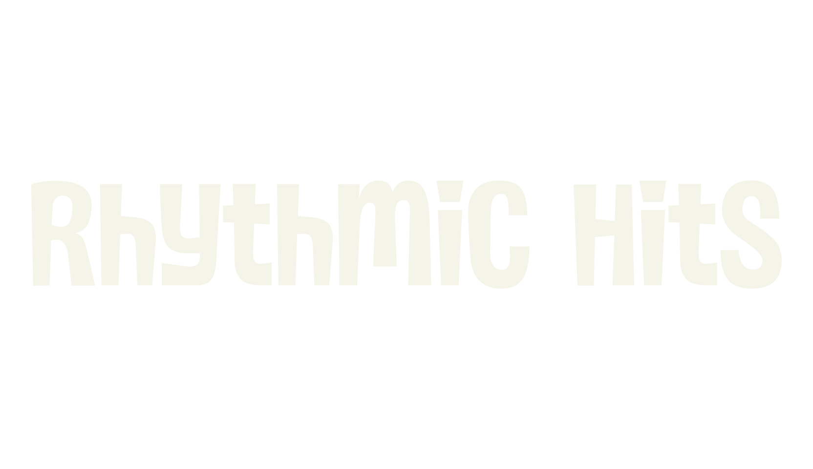 Rhythmic Hits, 1990s font preview