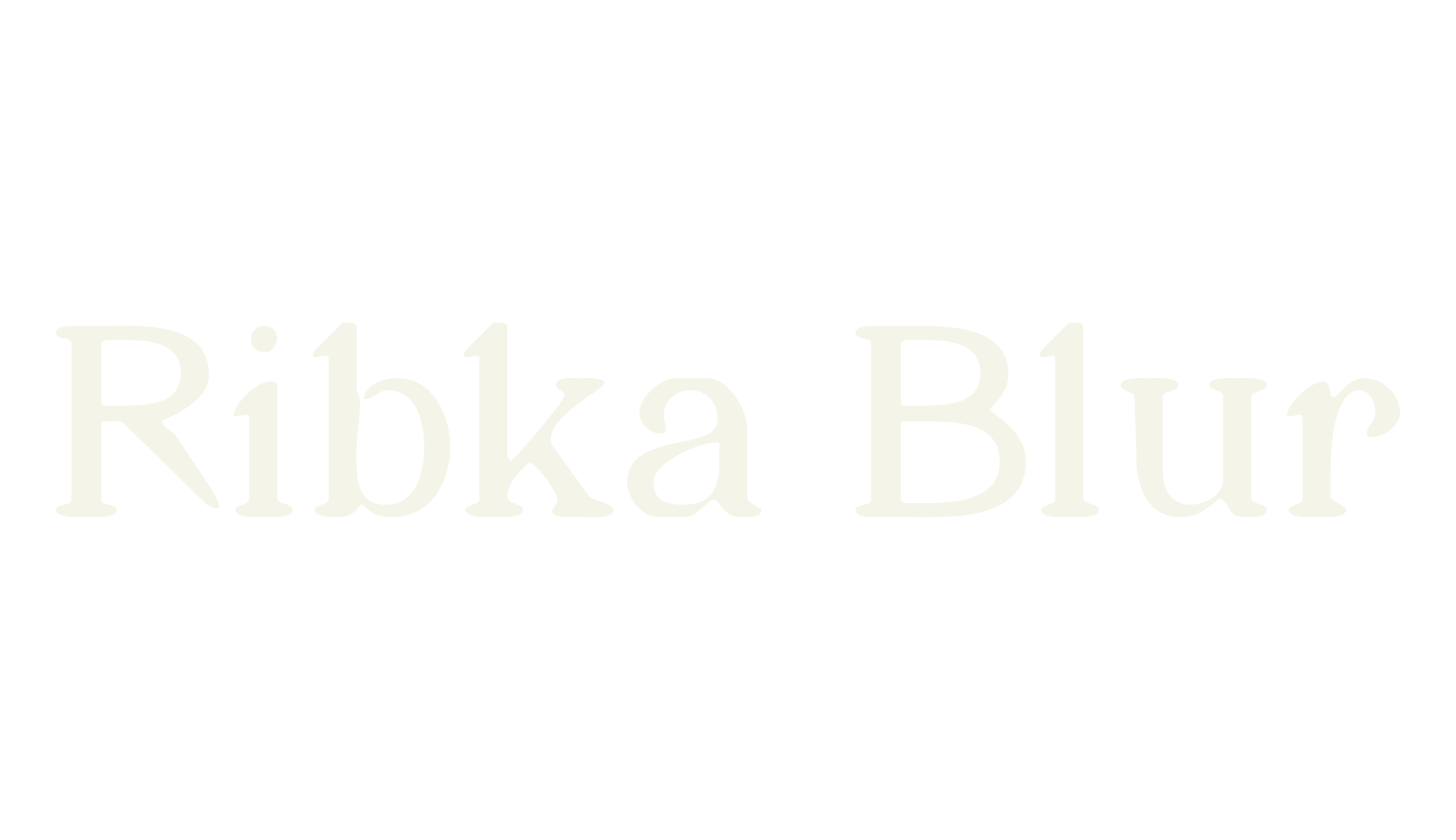 Ribka Blur, classy font preview