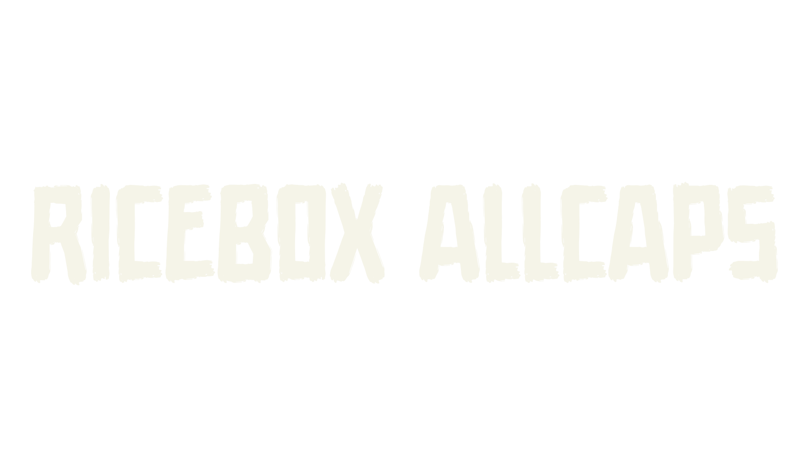 Ricebox Allcaps, all caps font preview