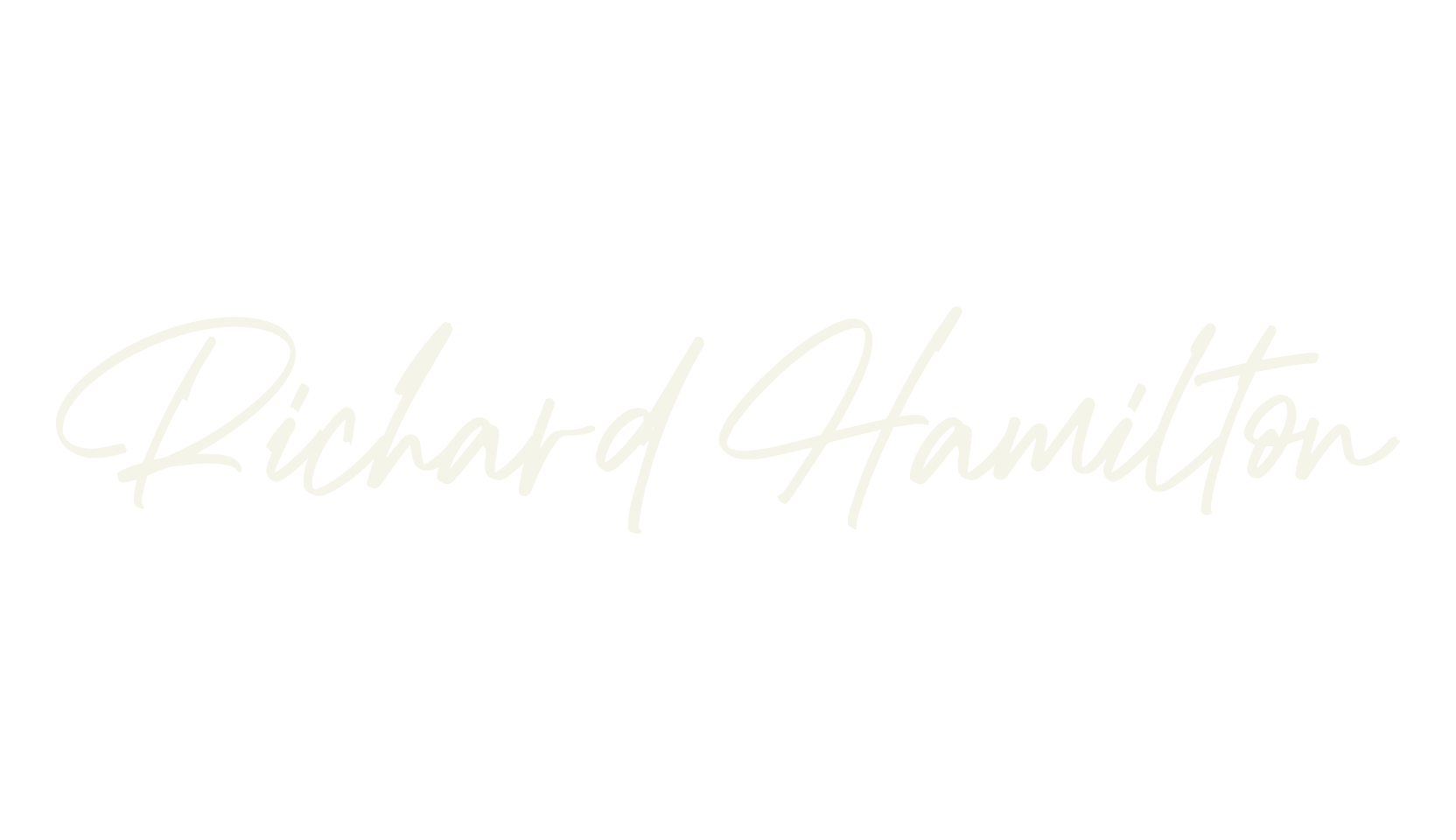 Richard Hamilton, script font preview