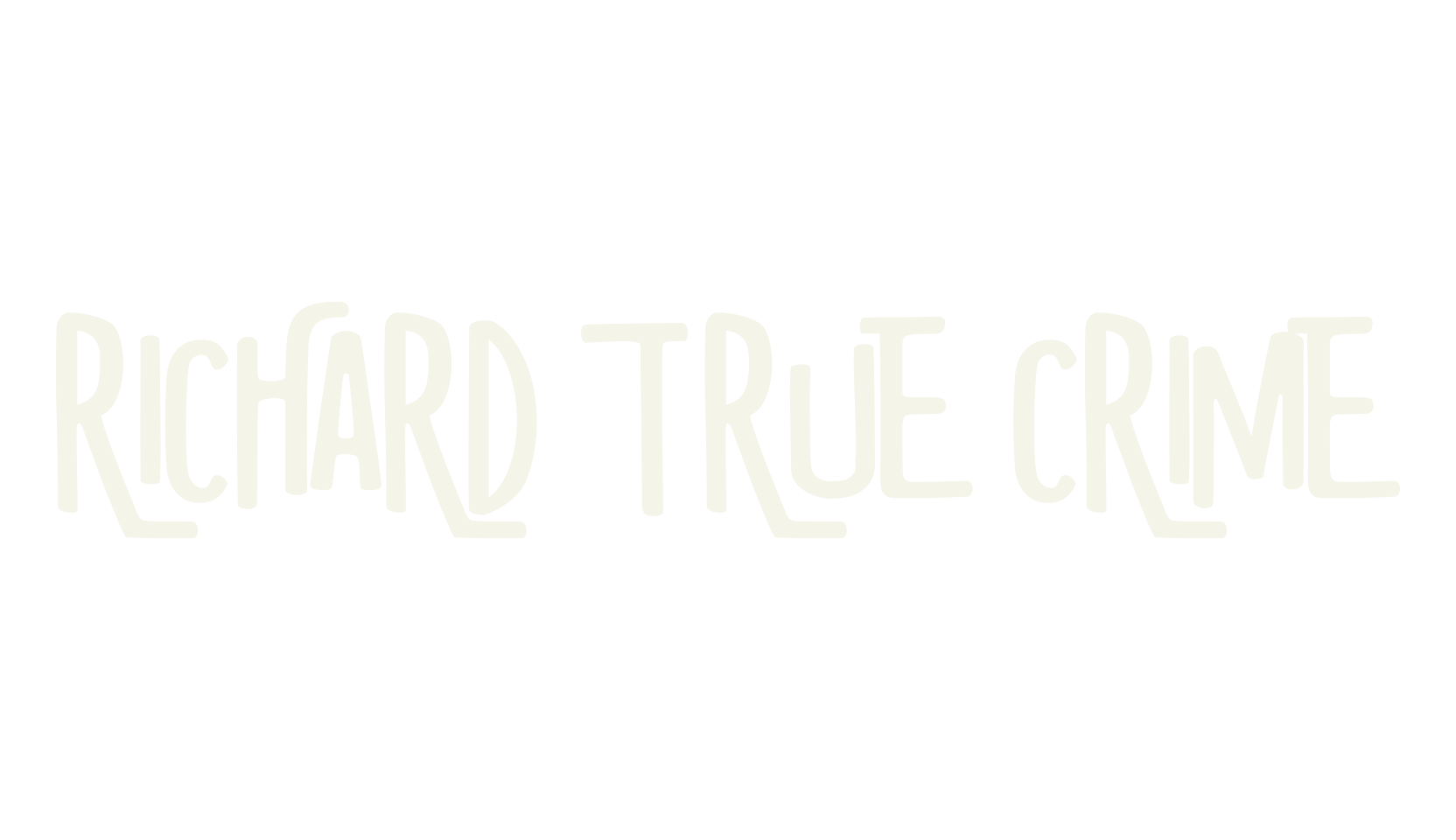 RICHARD TRUE CRIME, display font preview