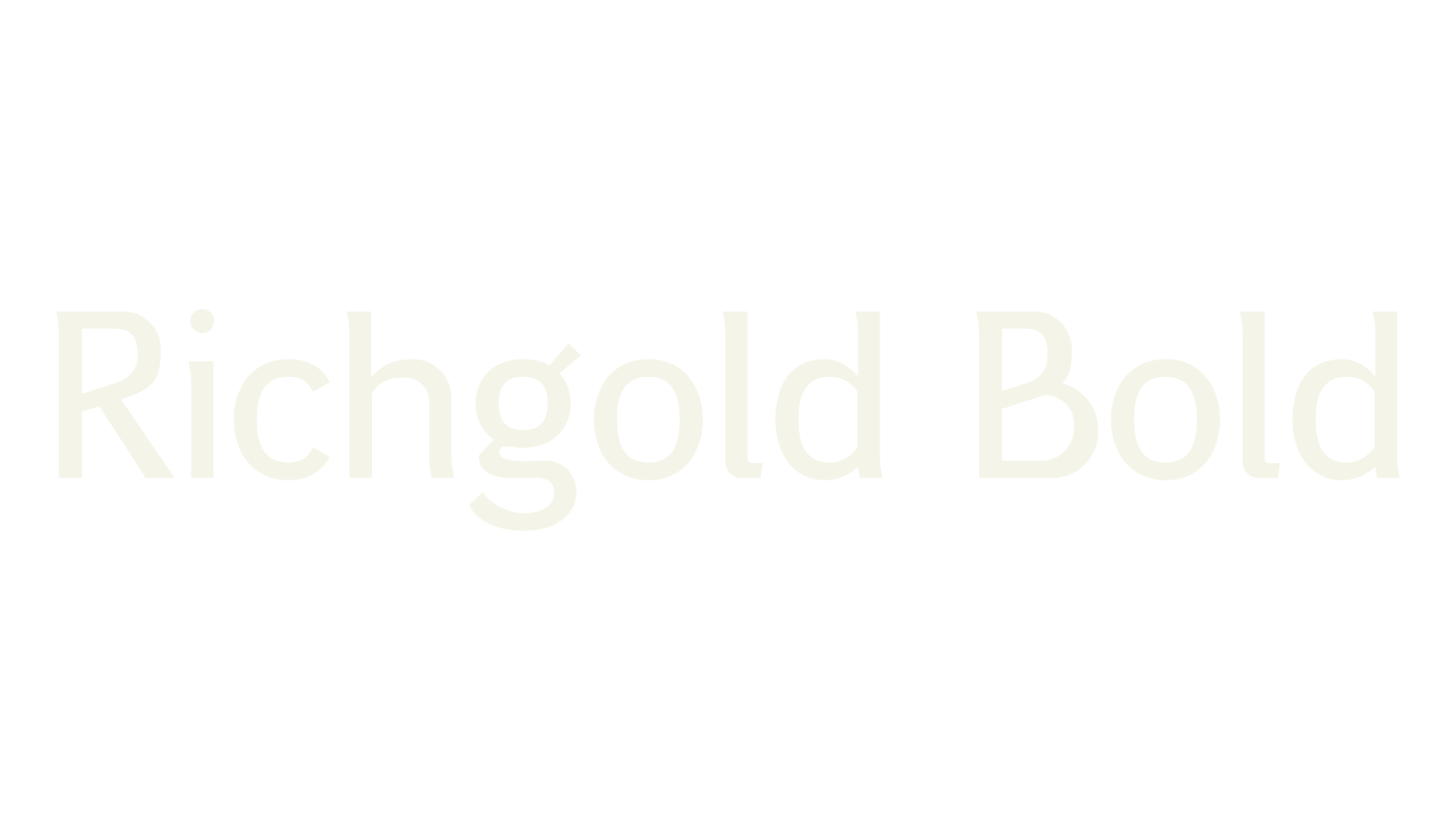 Richgold Bold, sans serif font preview