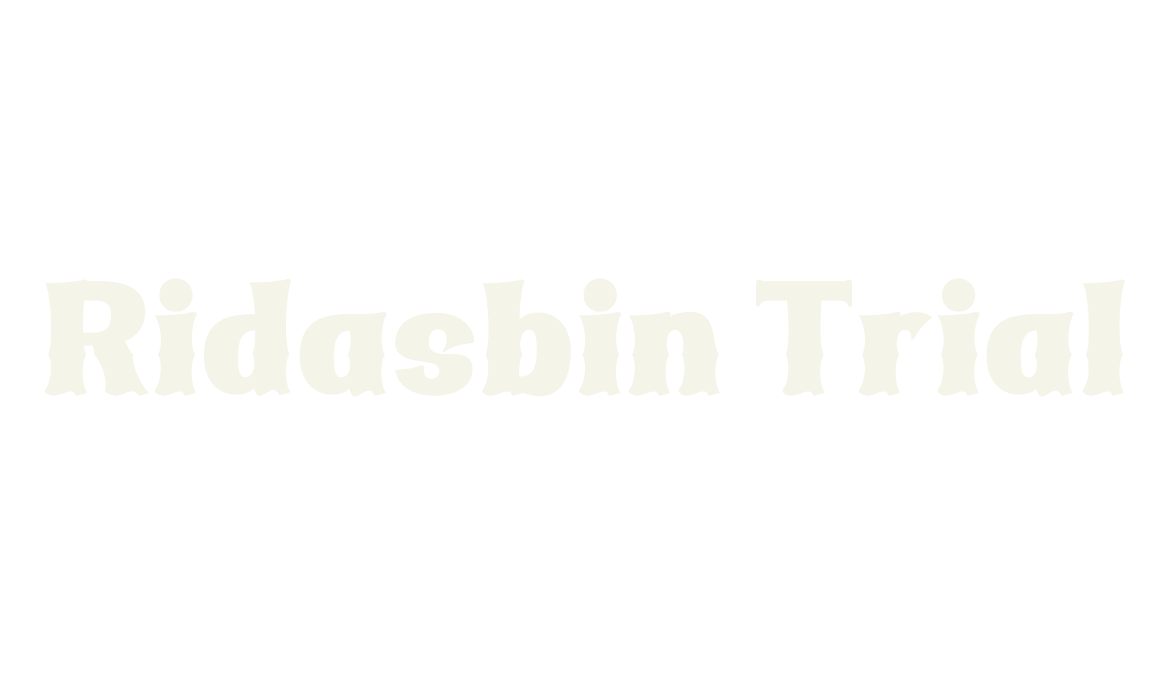 Ridasbin Trial, sans serif font preview