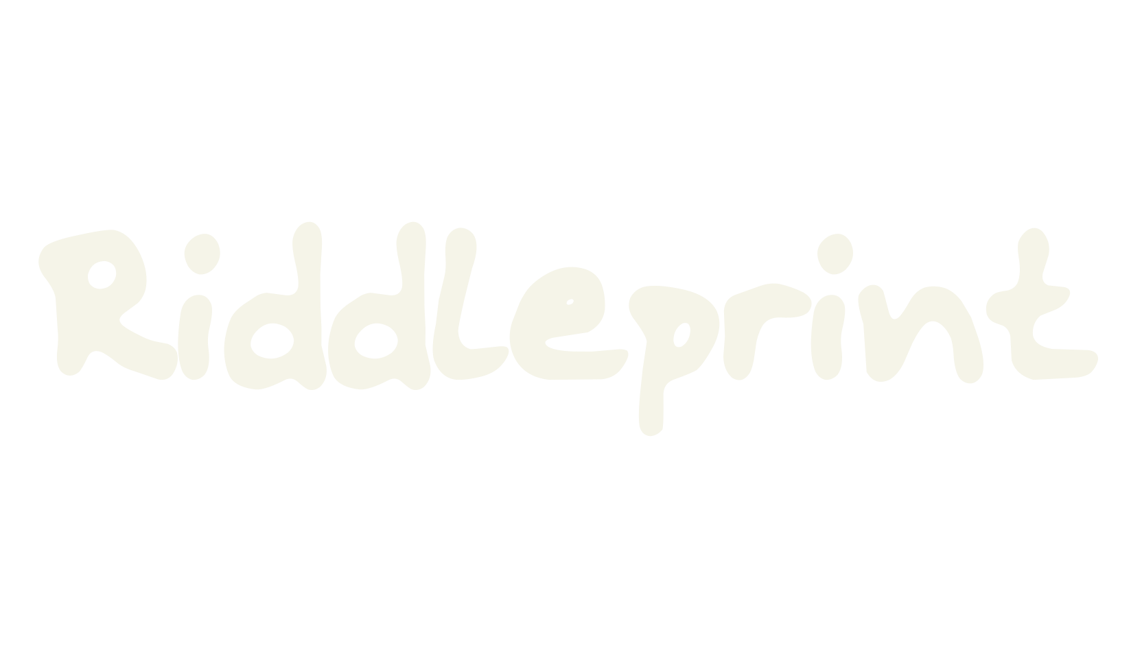 Riddleprint, brush font preview