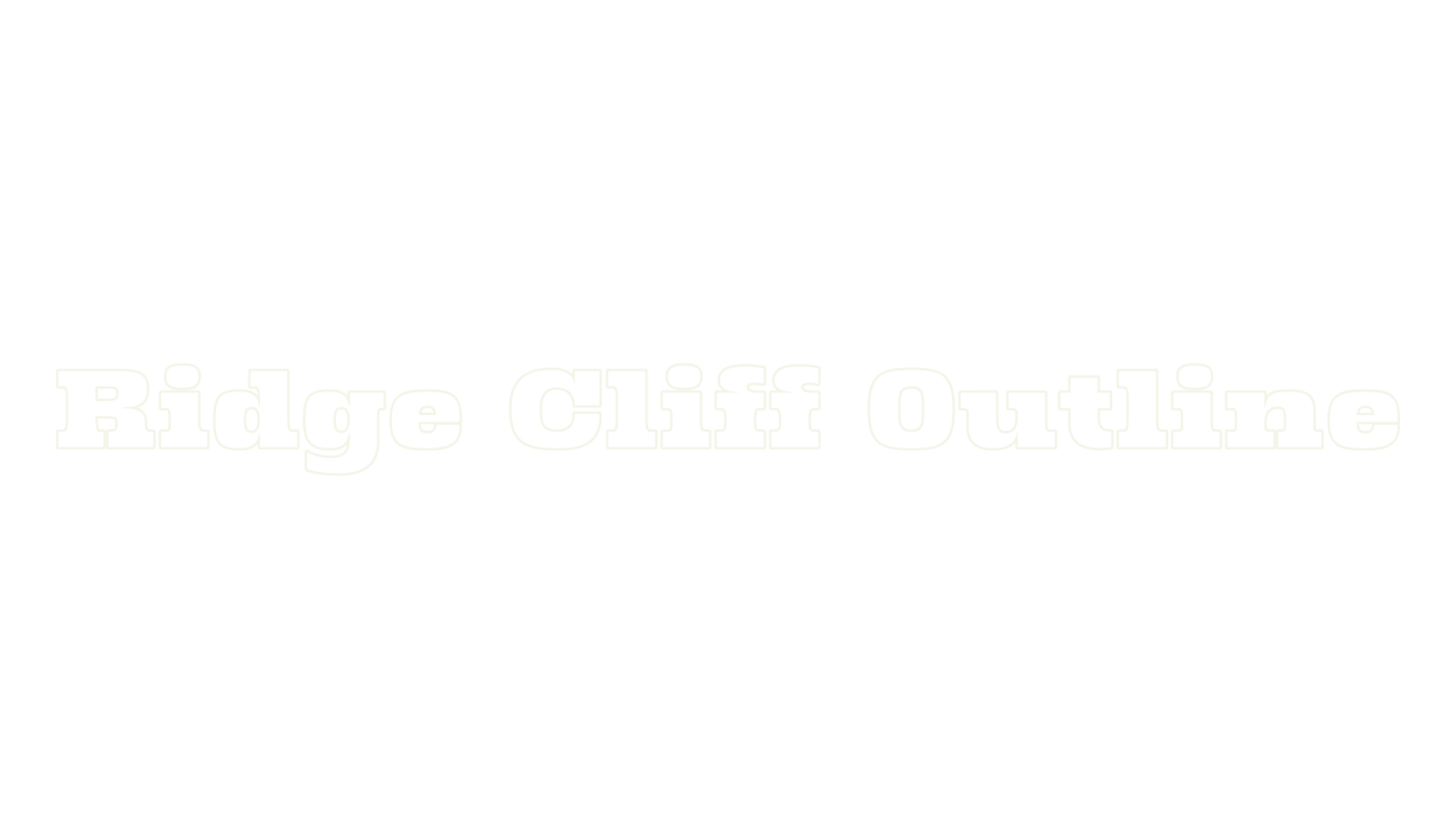 Ridge Cliff Outline, sans font preview