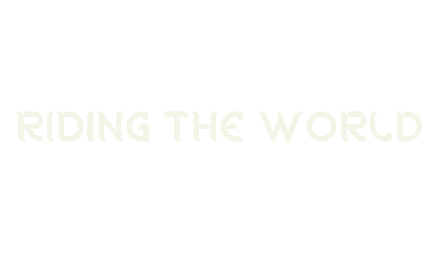 RIDING THE WORLD, display market font preview