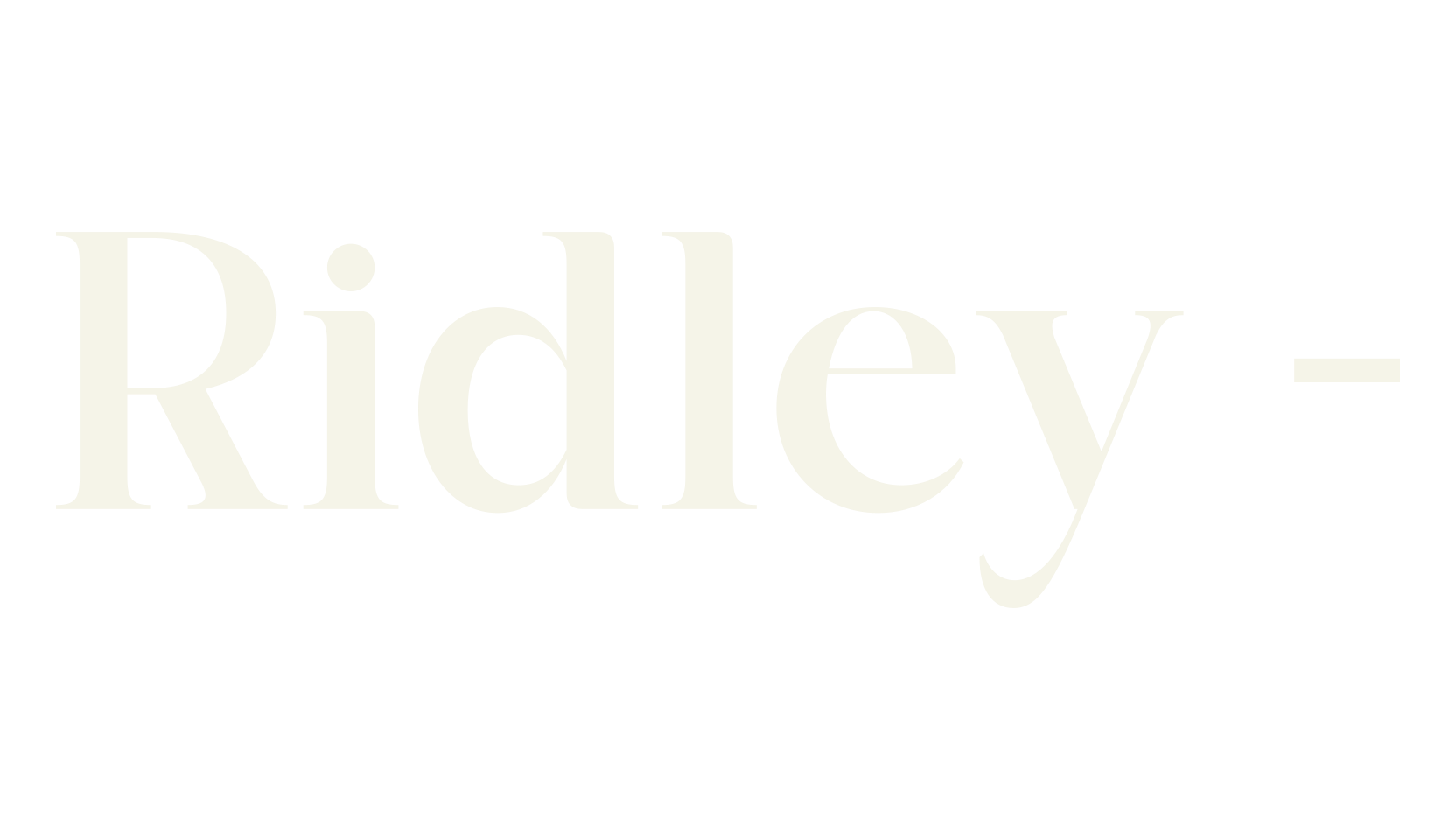 Ridley -, retro font preview