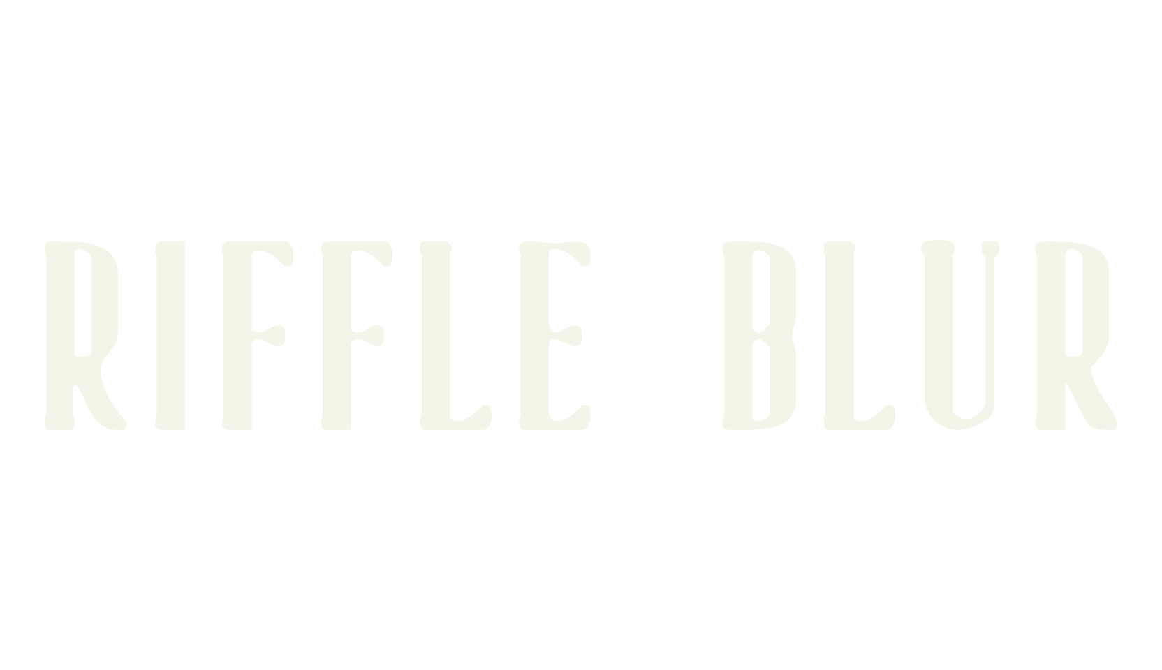 Riffle Blur, condensed font preview