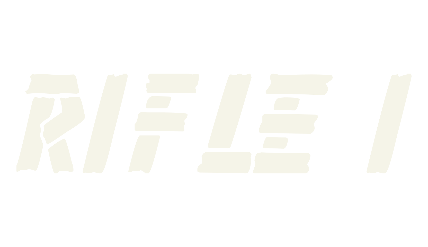 Rifle 1, display font preview