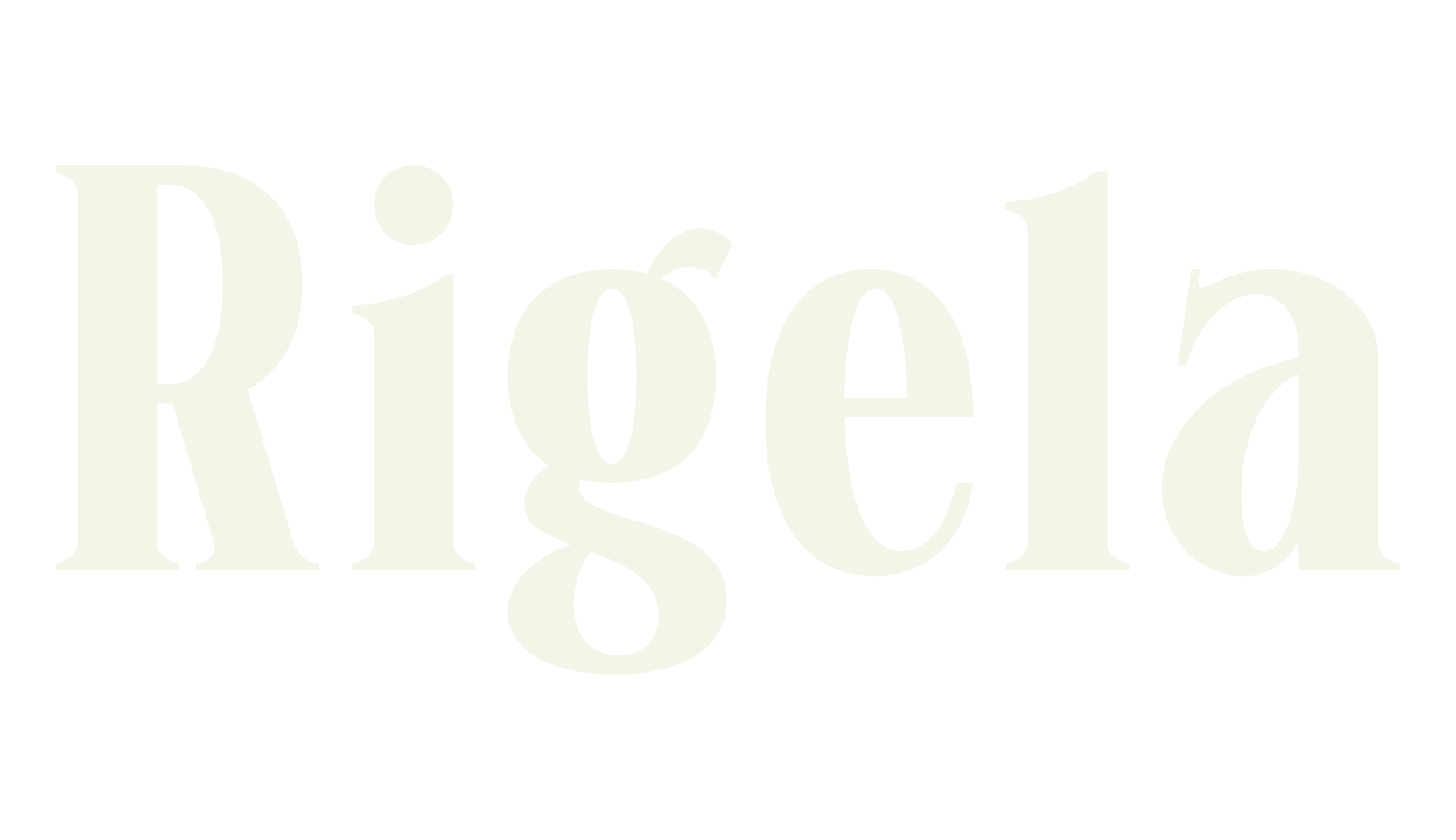 Rigela, condensed font preview
