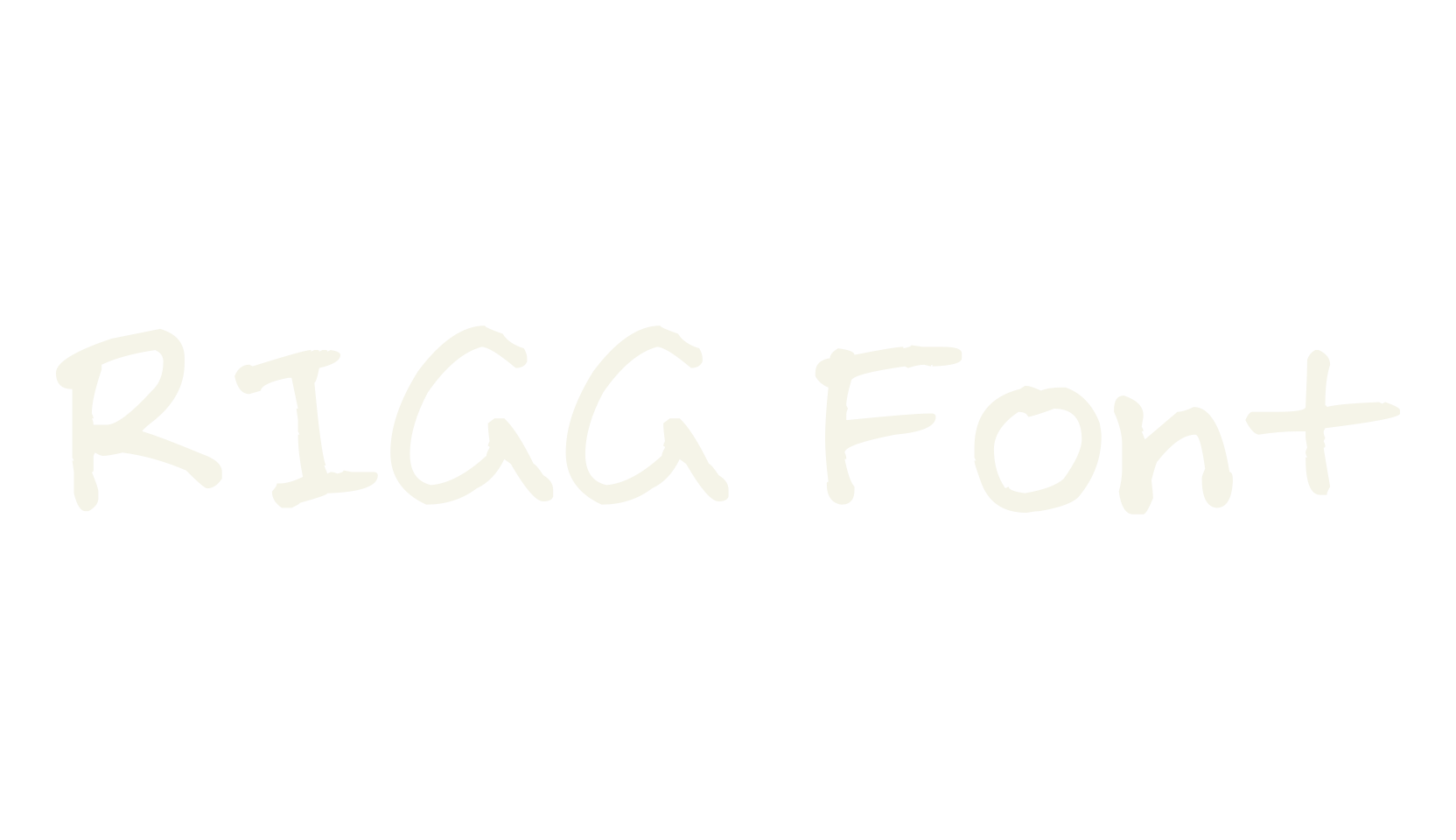 RIGG Font, simple font preview