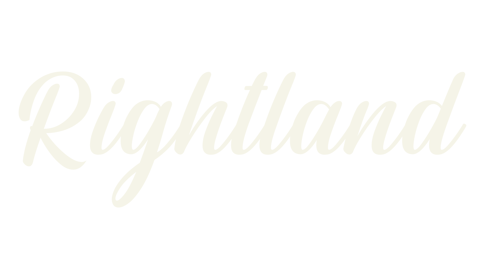 Rightland, script font preview