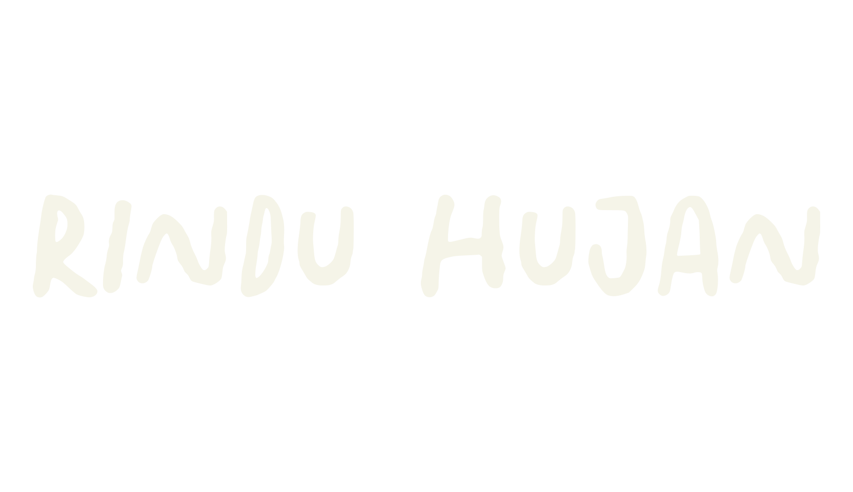 Rindu Hujan, title font preview