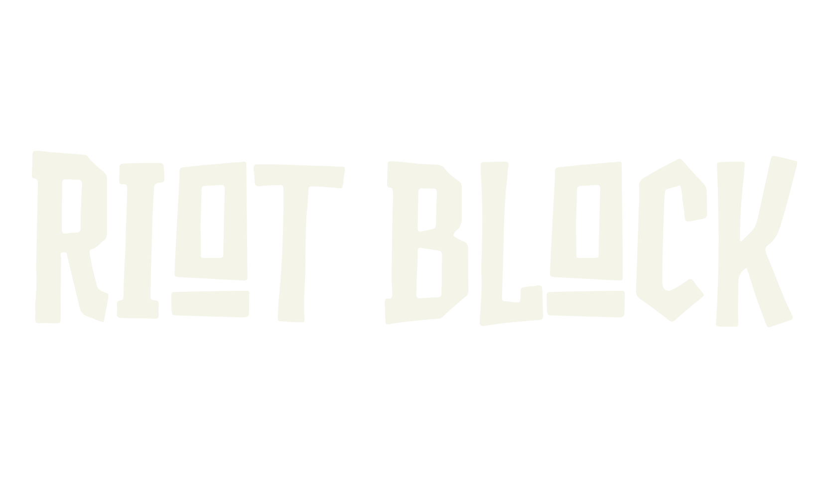 Riot block, old english font preview