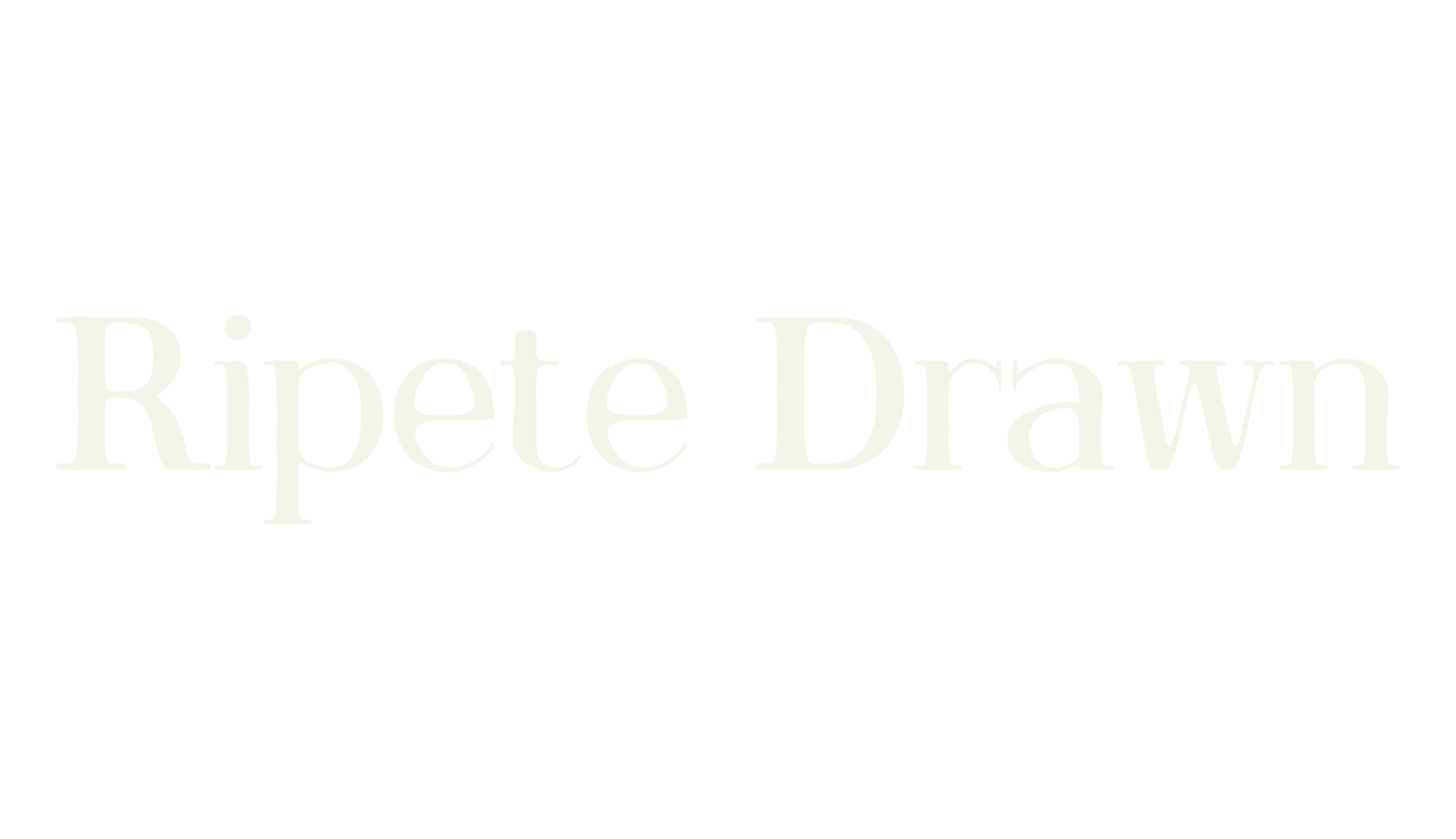 Ripete Drawn, logo font preview